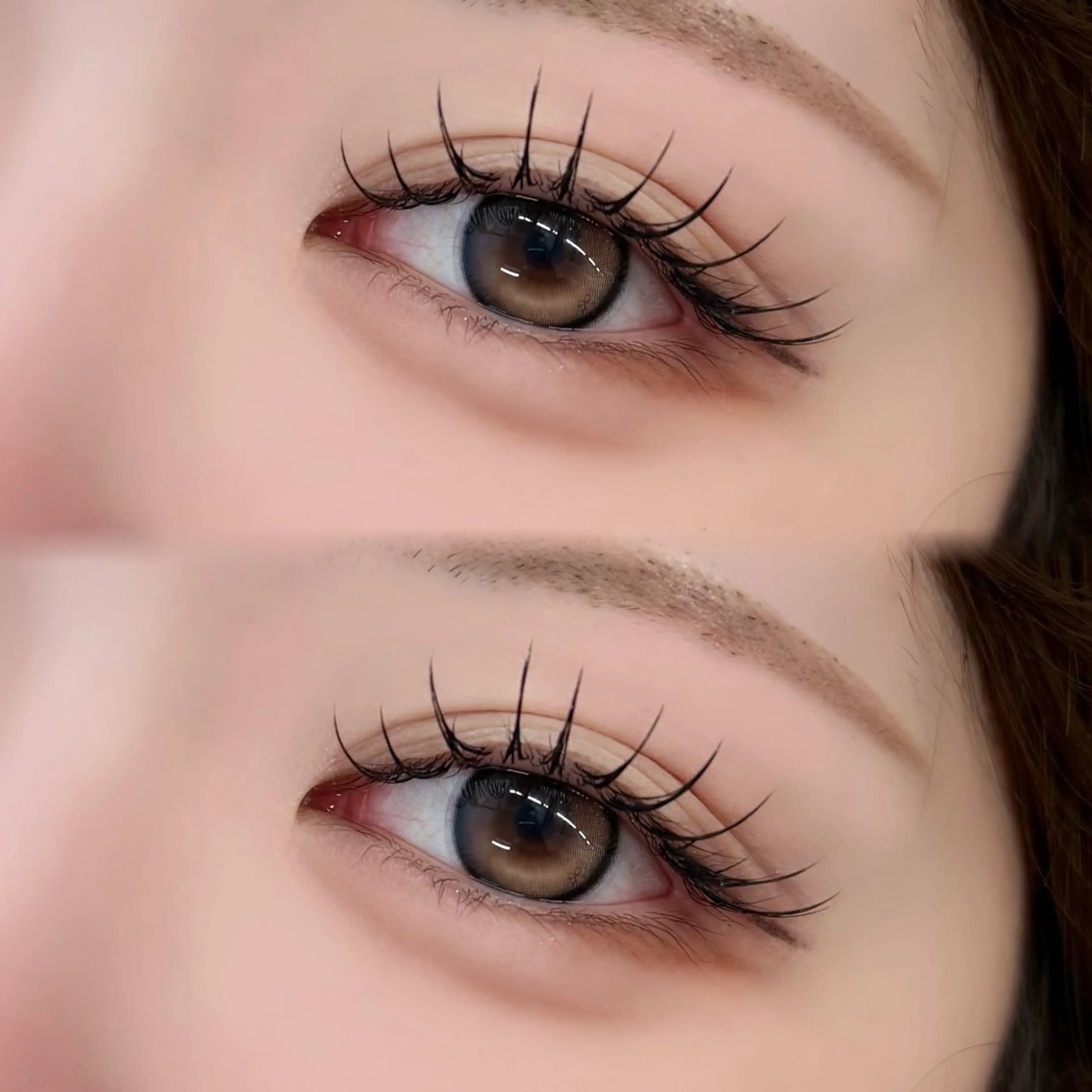 マツエク・マツパ 束感まつ毛 フラットラッシュ 韓国風マツエク マツエク しみず🌙💭 ぱっちり束感/横浜のマツエク・マツパデザイン