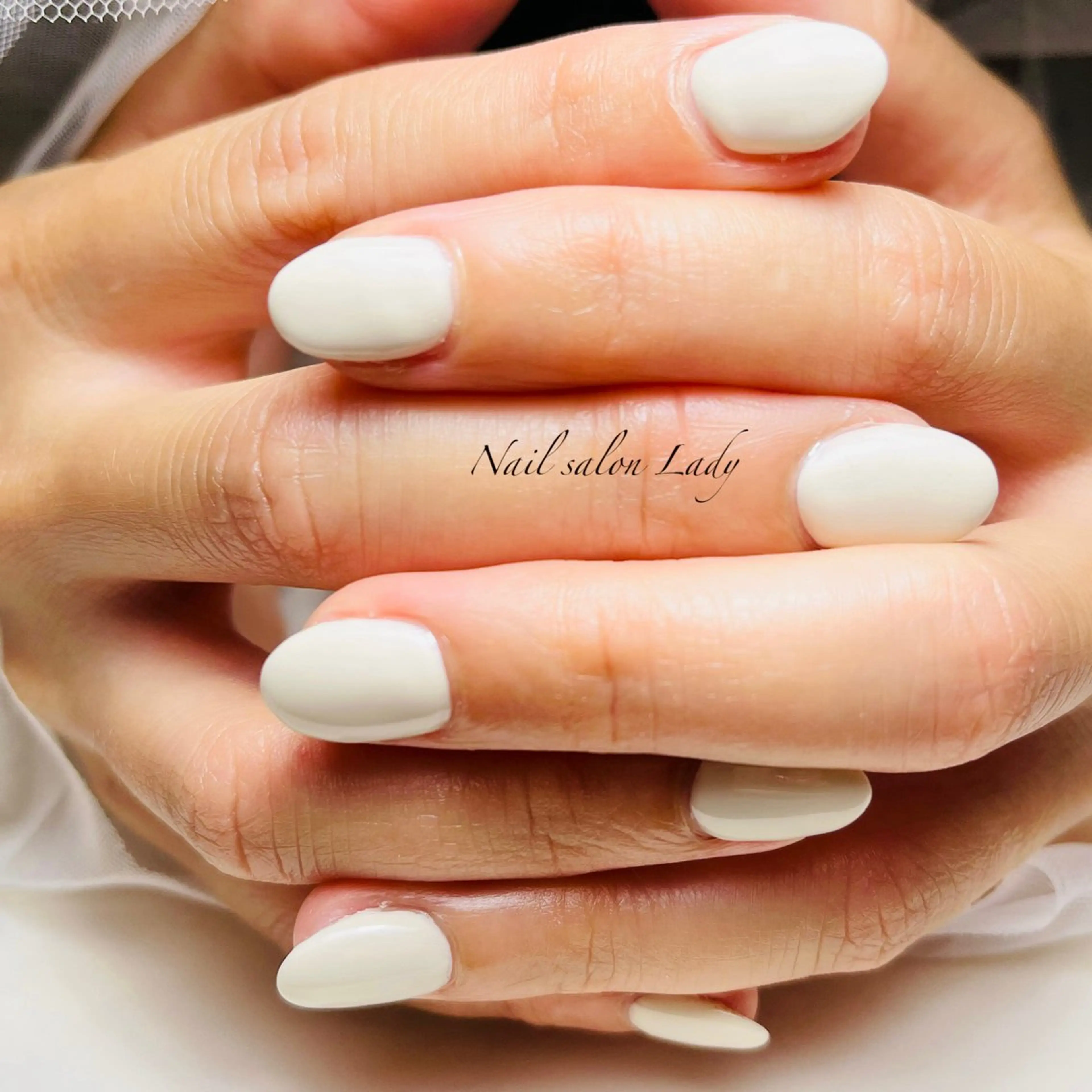 ネイル ワンカラーネイル ショートネイル ホワイト Nail salon Ladyのネイルデザイン