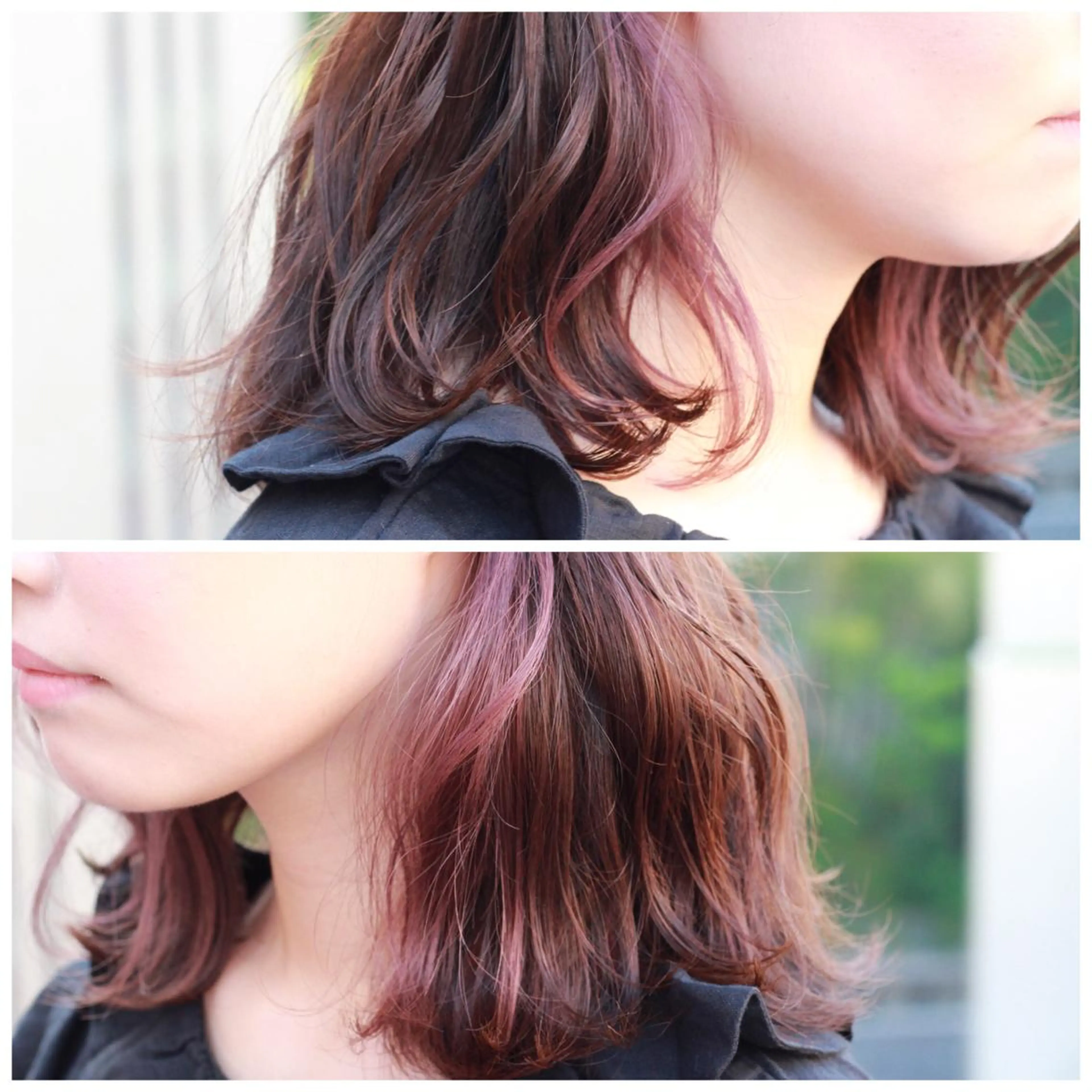 ミディアム カラー インナーカラー カット 縮毛矯正 Viage （ビアージュ）のヘアスタイル