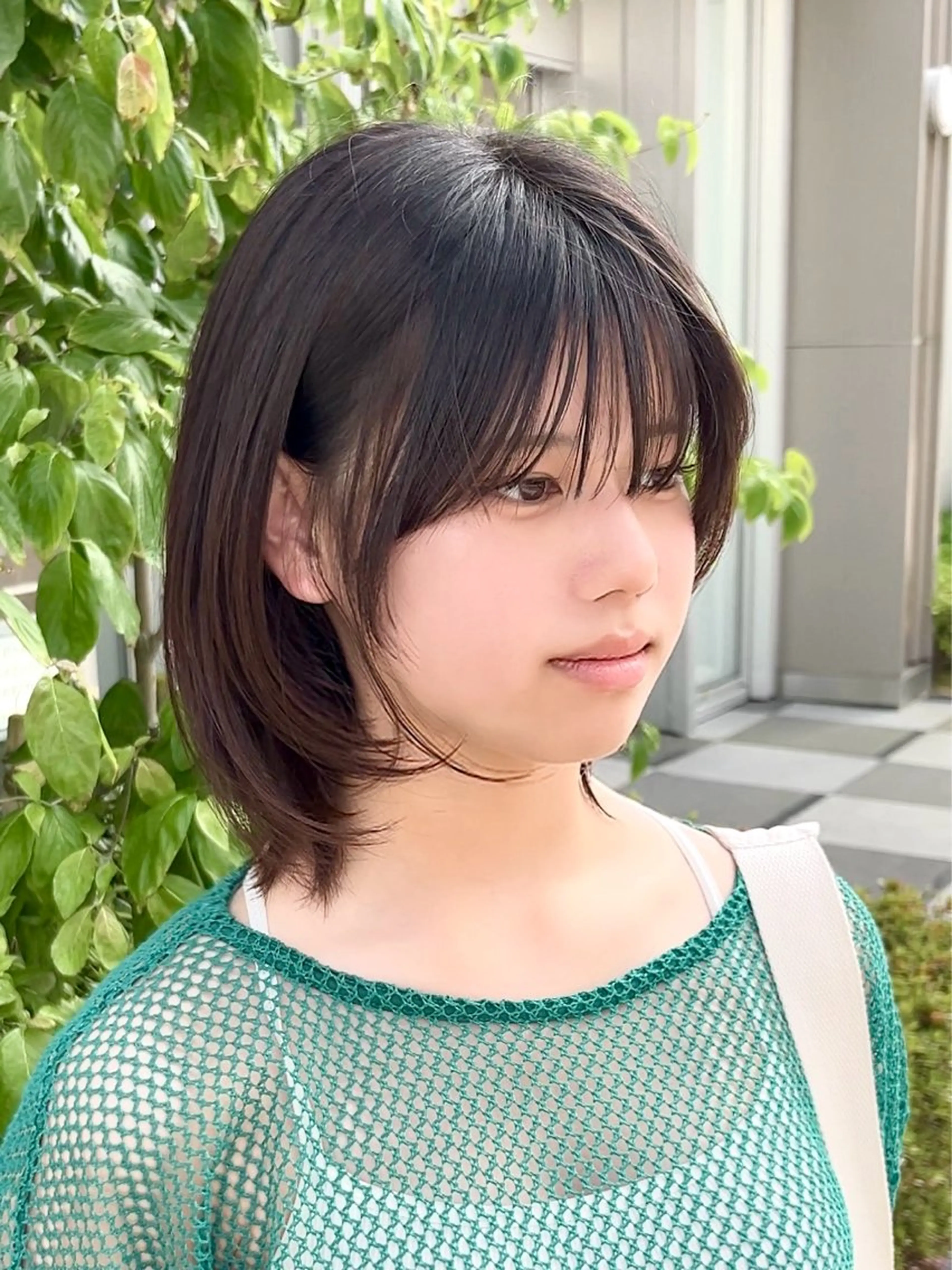 ミディアム カラー ベージュカラー ブリーチ ダブルカラー グレージュ ハイトーンカラー i.Ehime所属・VIEW EHIME 齋藤  あつきのヘアスタイル