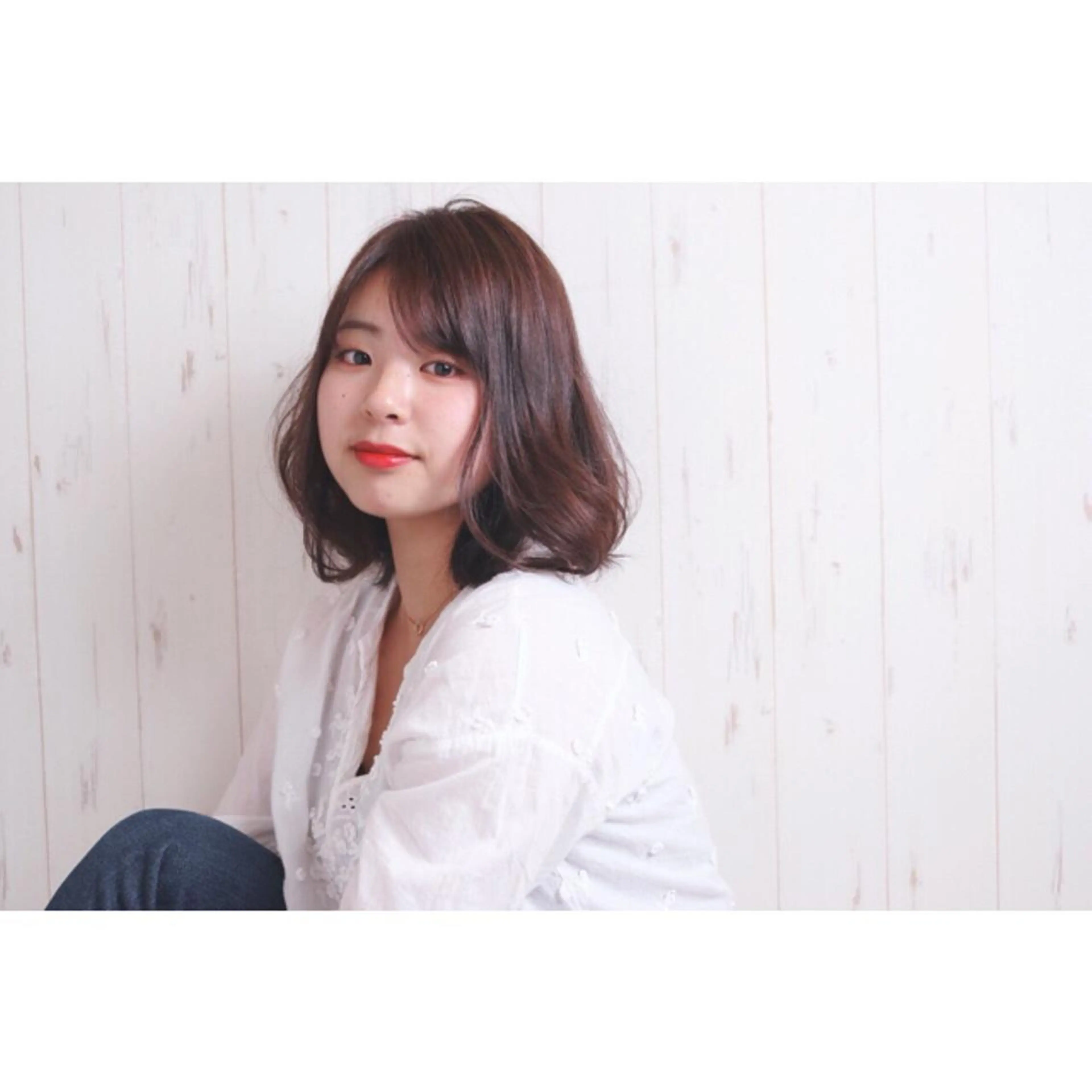 ミディアム カラー ボブ KAIzen. tomoのヘアスタイル