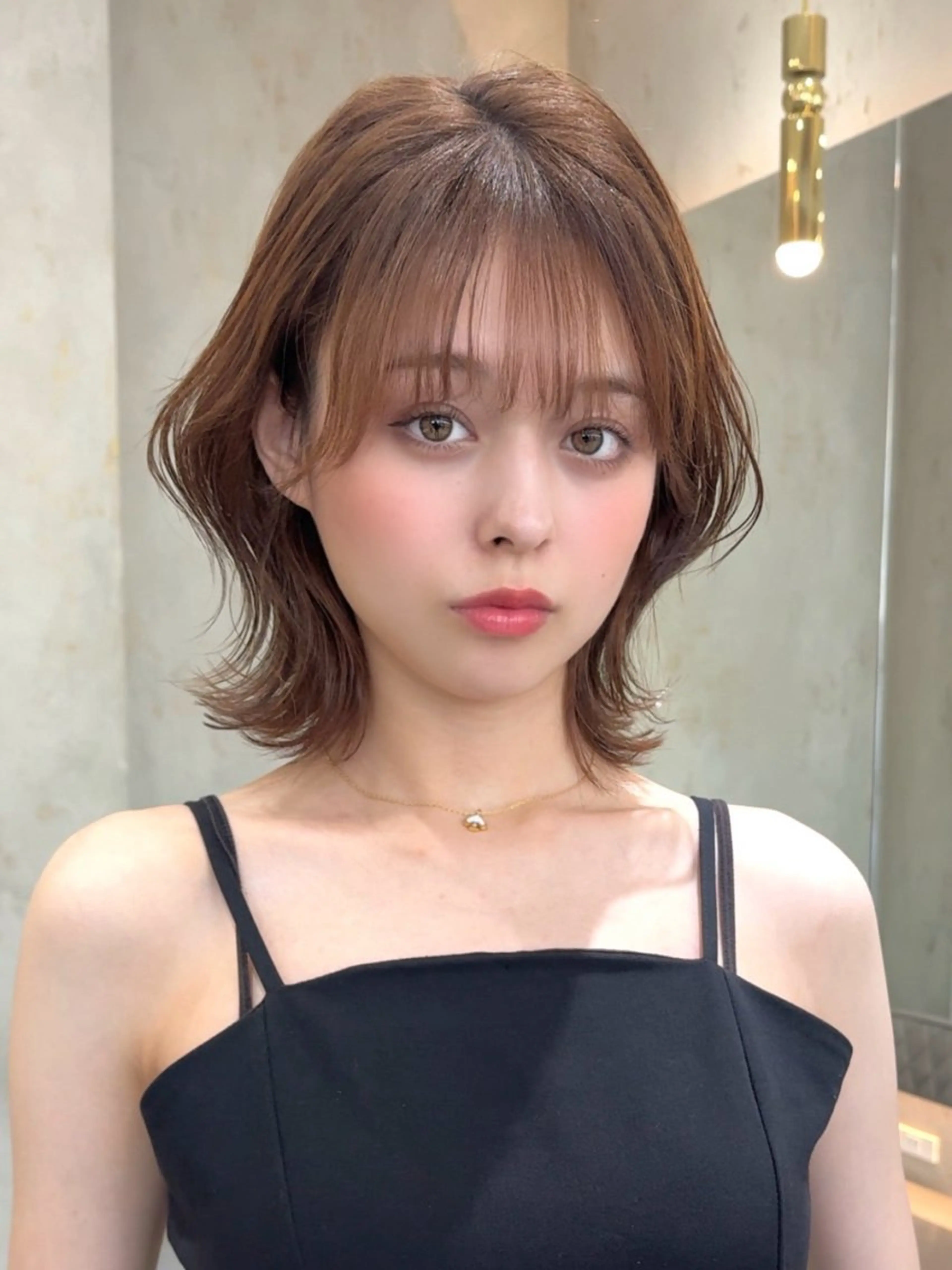 ショート カラー カット ヘアカラー トリートメント 莉乃/縮毛矯正/髪質 改善/艶カラーのヘアスタイル