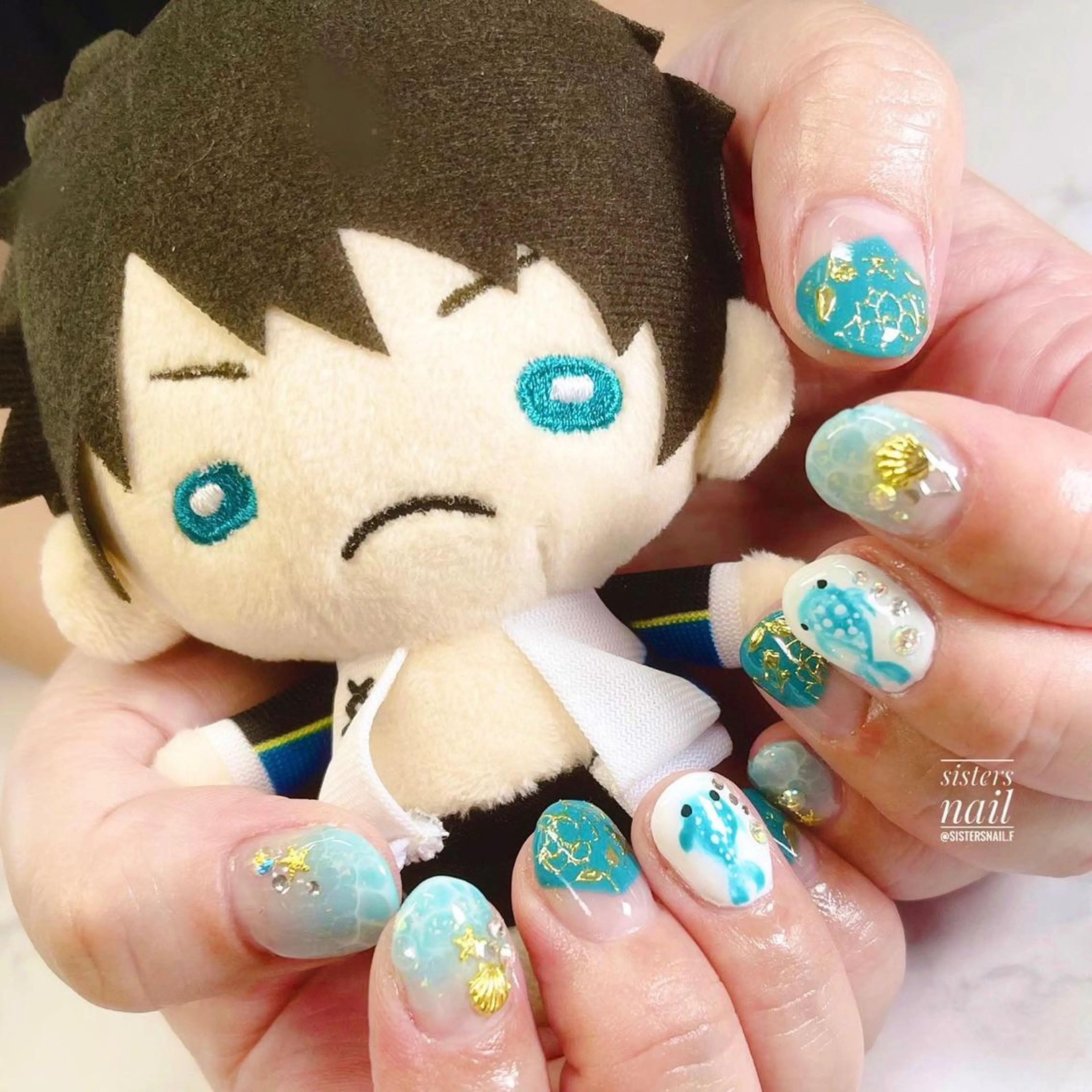 ネイル アートネイル グラデーション 夏ネイル sisters nail.fのネイルデザイン