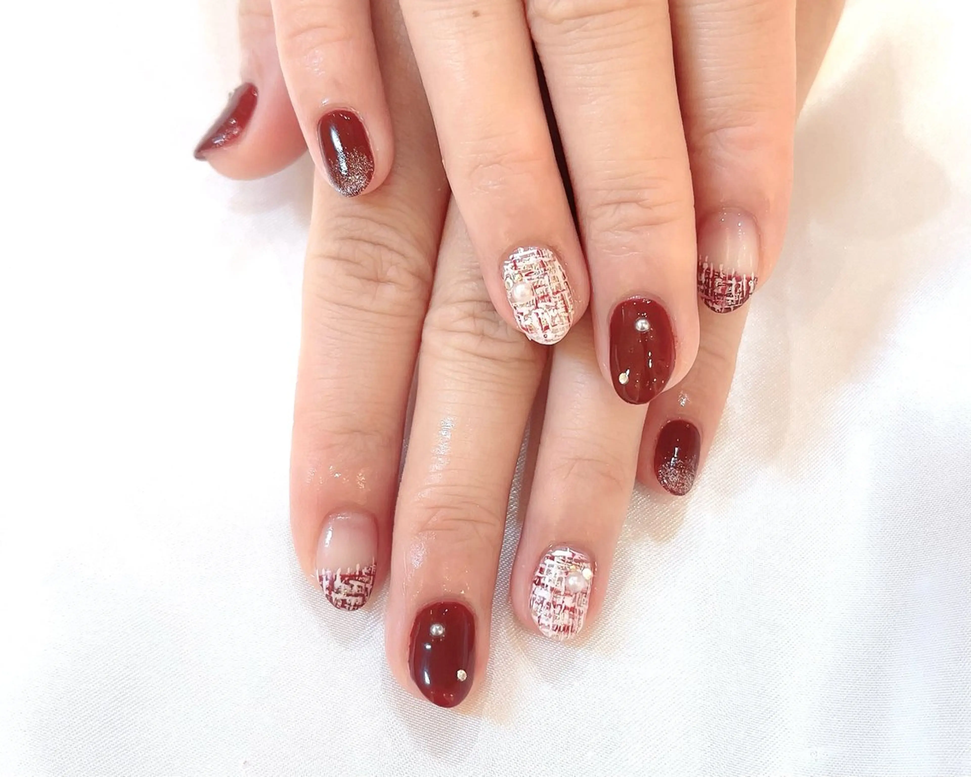 ネイル ツイードネイル ハンドネイル Airis nailのネイルデザイン