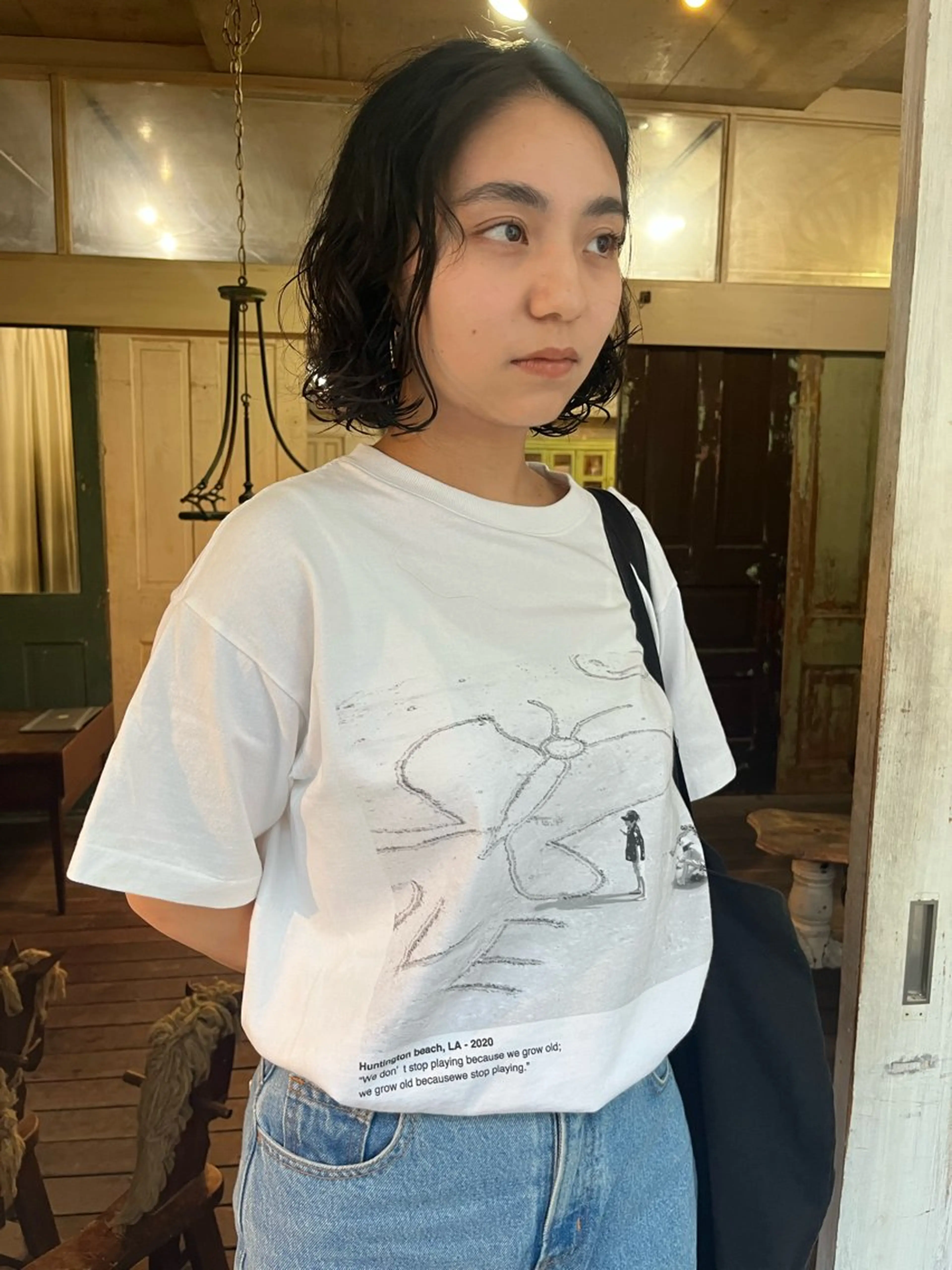 ミディアム カット パーマ トリートメント ハイトーン/顔まわり レイヤー/YUKAのヘアスタイル