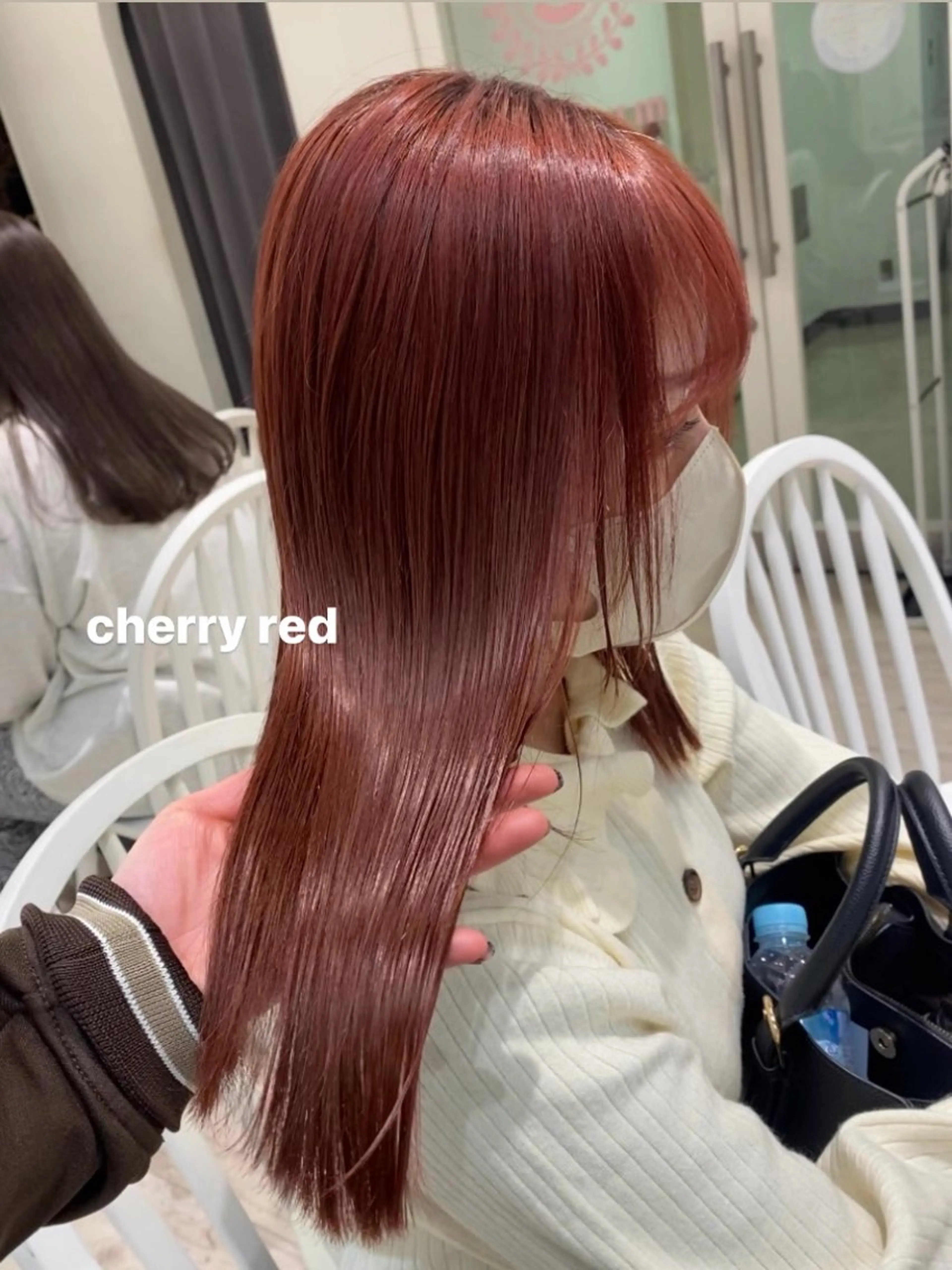 ロング カラー レッドカラー ヘアカラー トリートメント Eliss 堀江所属・暖色カラー🎀 門内 梨真のヘアスタイル