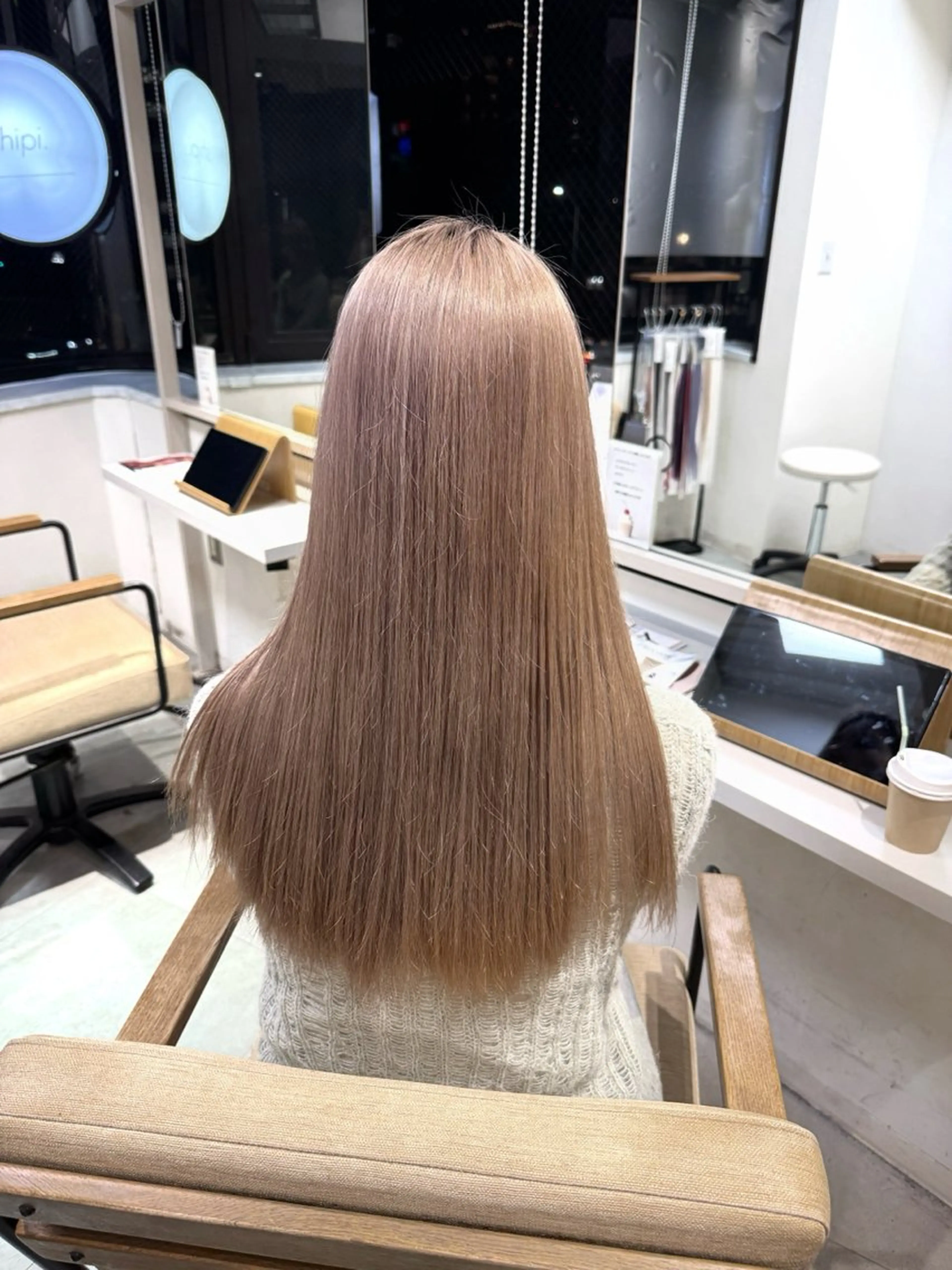 セミロング カラー ヘアカラー ai 梅田/暖色カラーのヘアスタイル