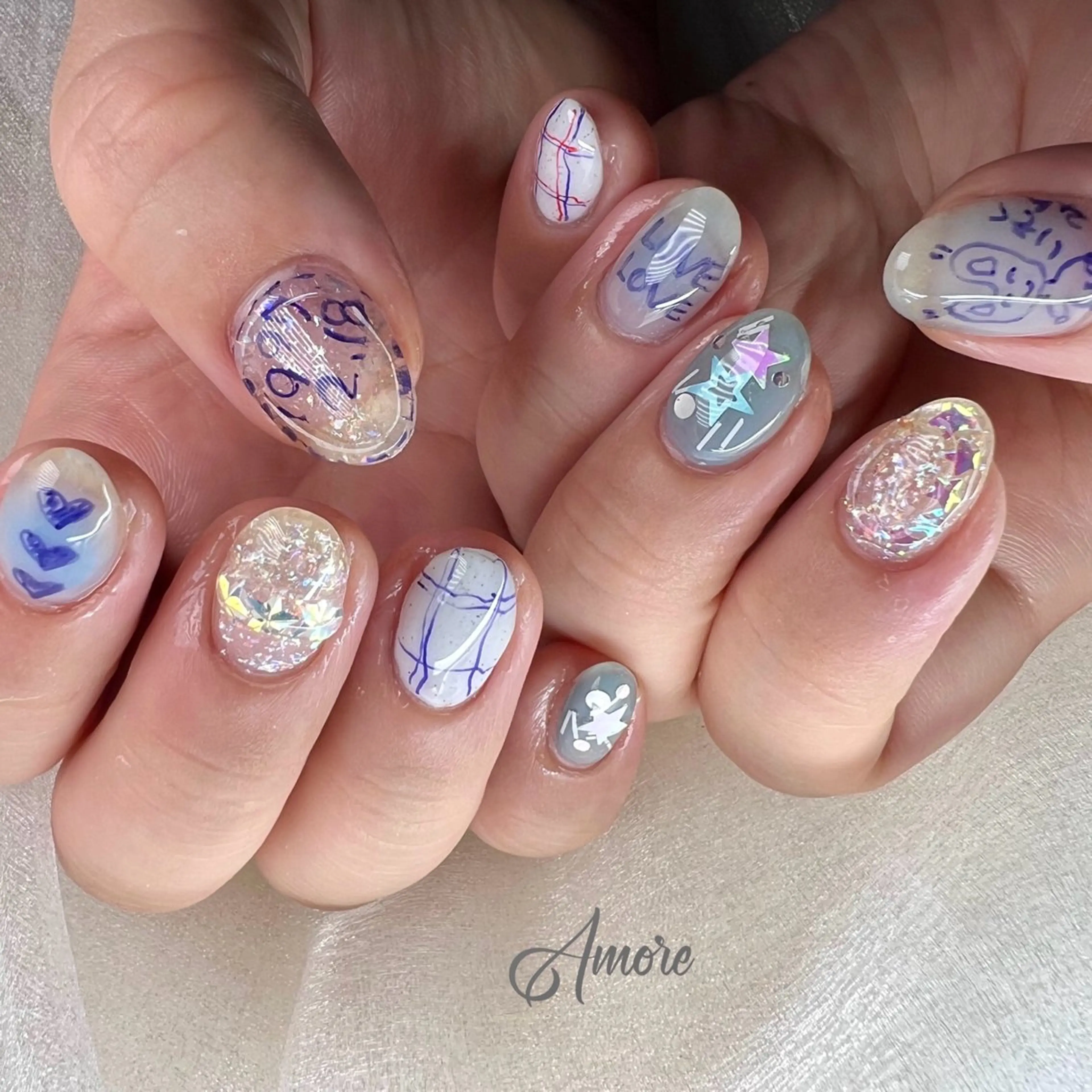 ネイル ジェルネイル 韓国ネイル パラジェル You kyehwaのネイルデザイン