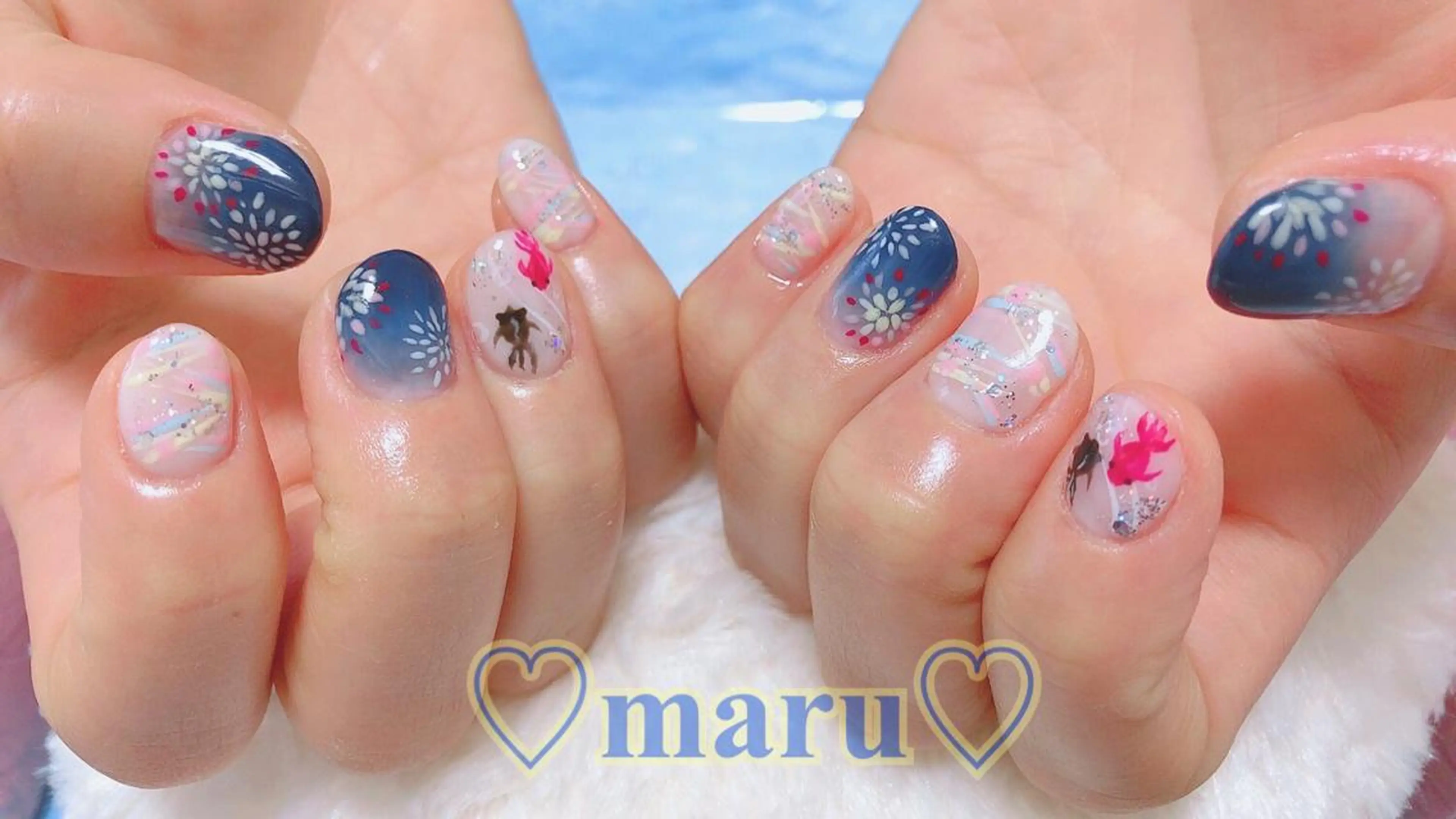 ネイル ハンドネイル フットネイル まるみ ♡のネイルデザイン