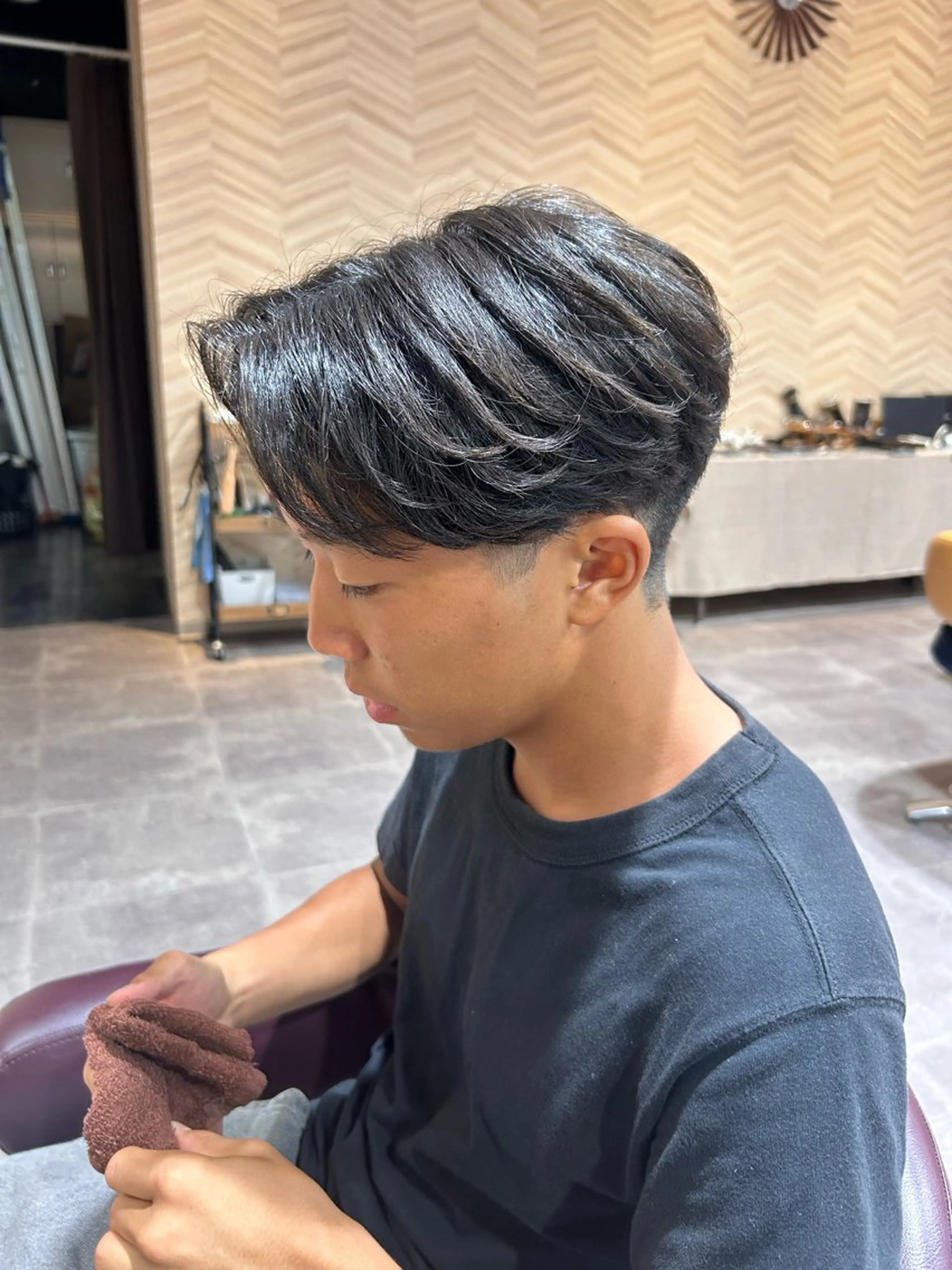 ミディアム ミディアムパーマ 福壽 智也のヘアスタイル