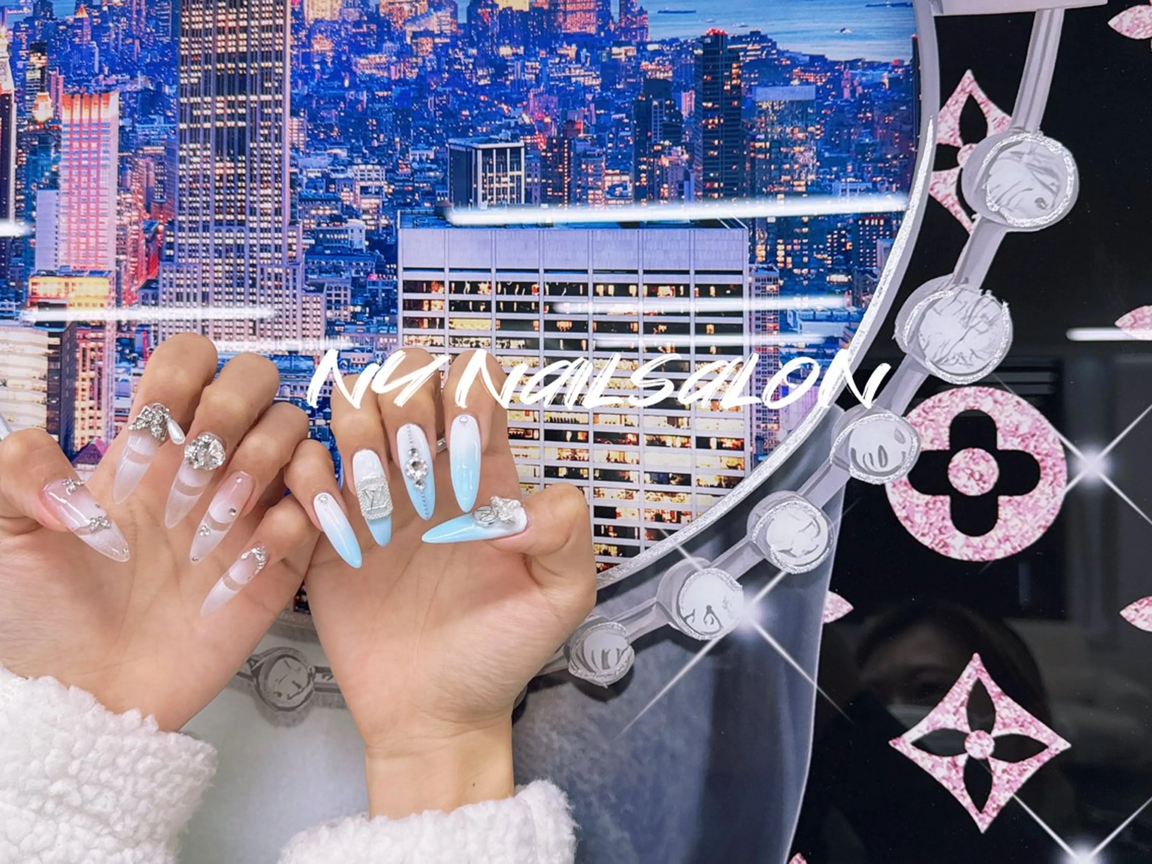 ネイル 長さ出し フットネイル フレンチネイル ジェルネイル ガーリー ハンドネイル NYネイルサロン　千葉中央店所属・NYネイルサロン 千葉中央店のネイルデザイン