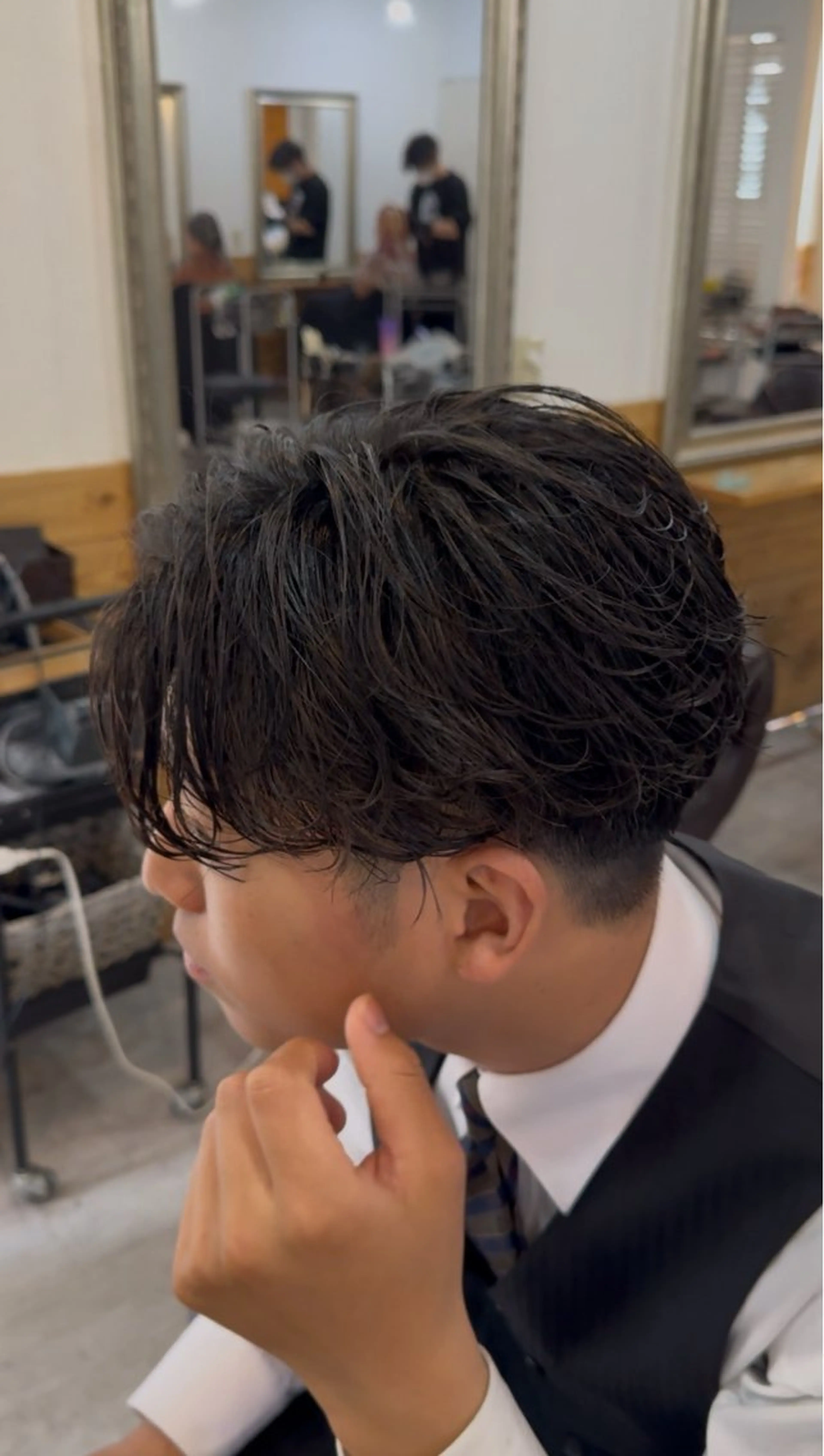 🪶今流行りの🪶カット+フェザーパーマの写真