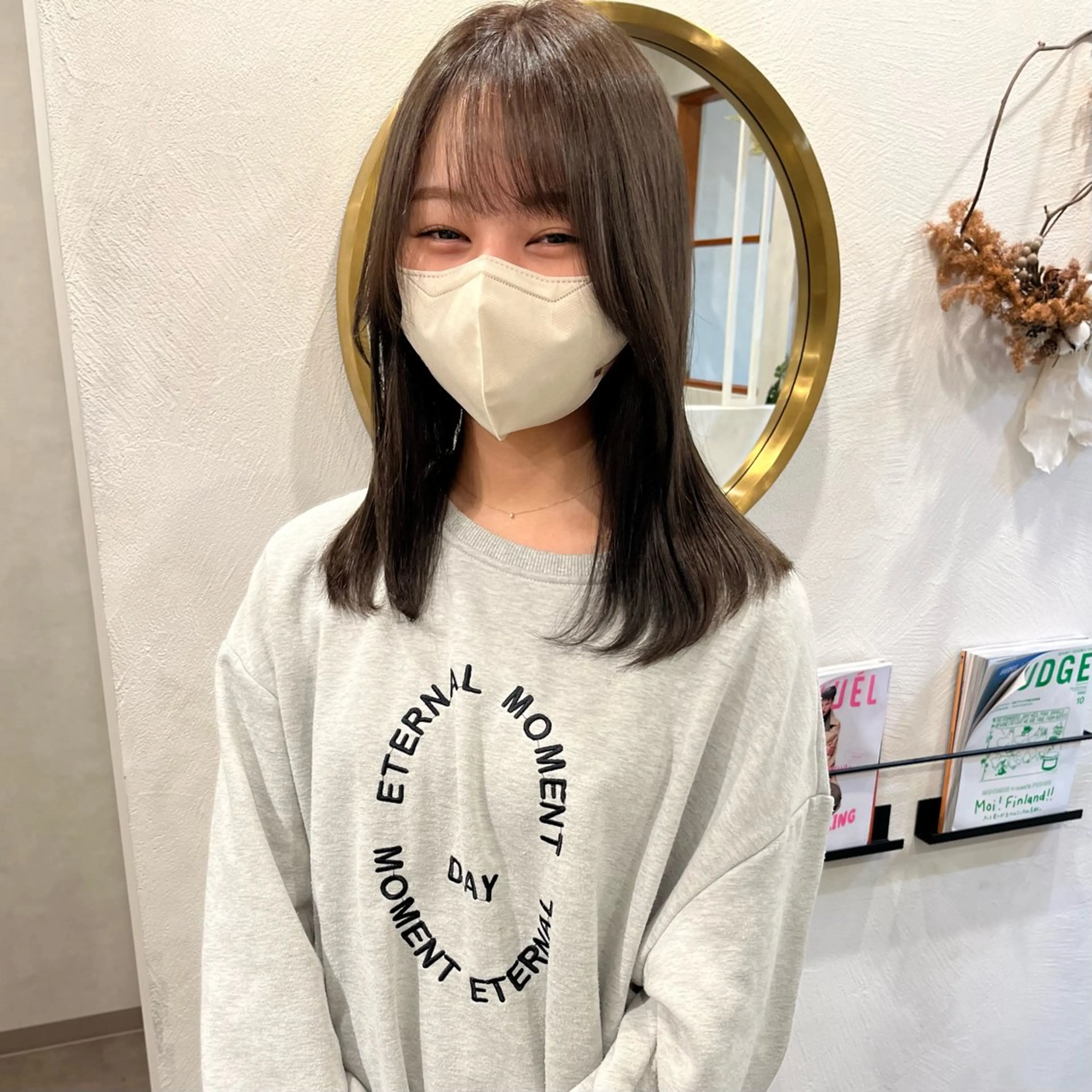 ミディアム カラー ベージュカラー オリーブベージュ ヘアカラー Lita./ 大賀ひかり🧁🫧のヘアスタイル