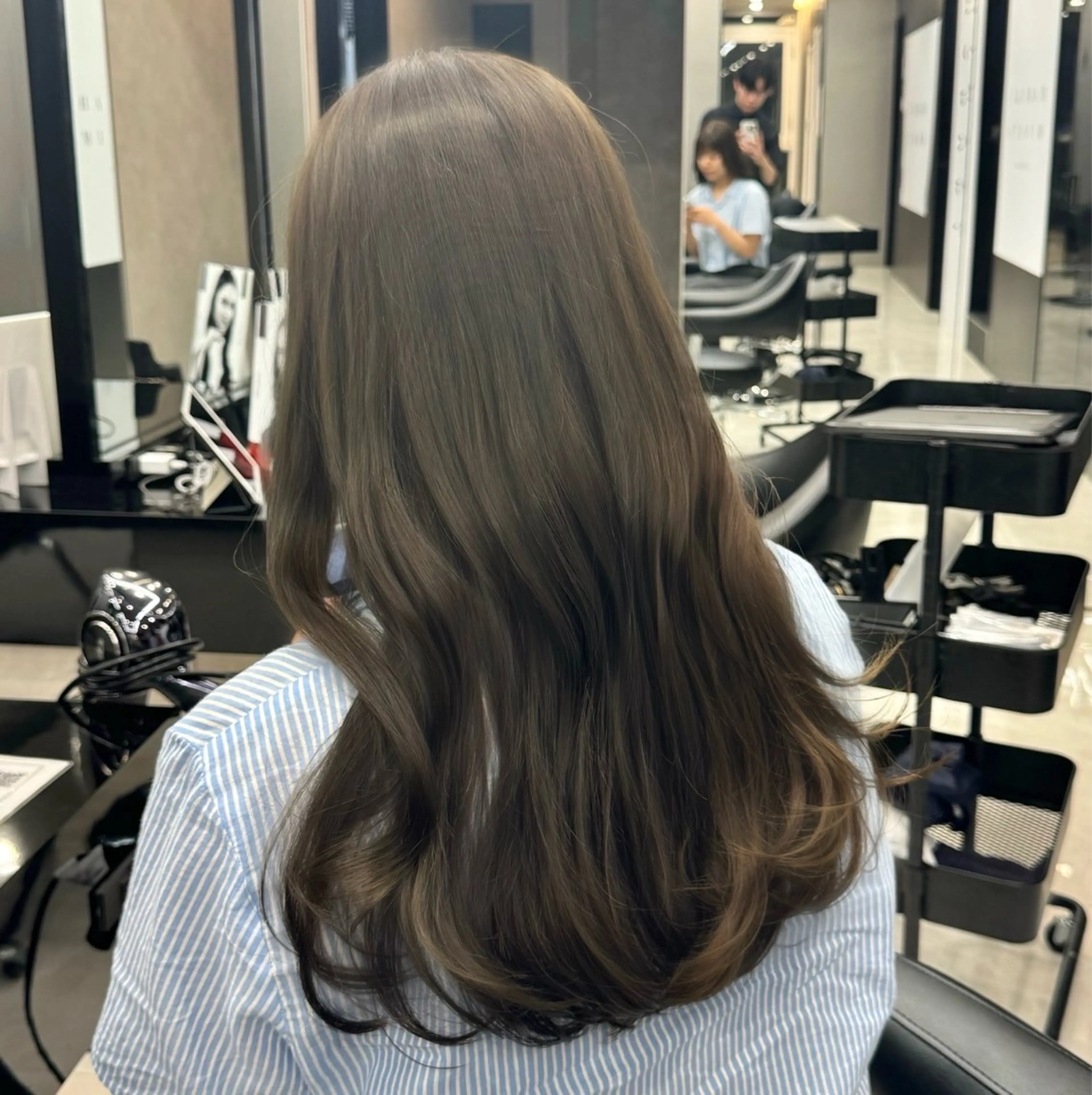 ミディアム カラー カット ヘアカラー トリートメント HARUKI MINATO Japan SENDAI所属・🌈【透明感・韓国 ヘア】がっきー🌈のヘアスタイル