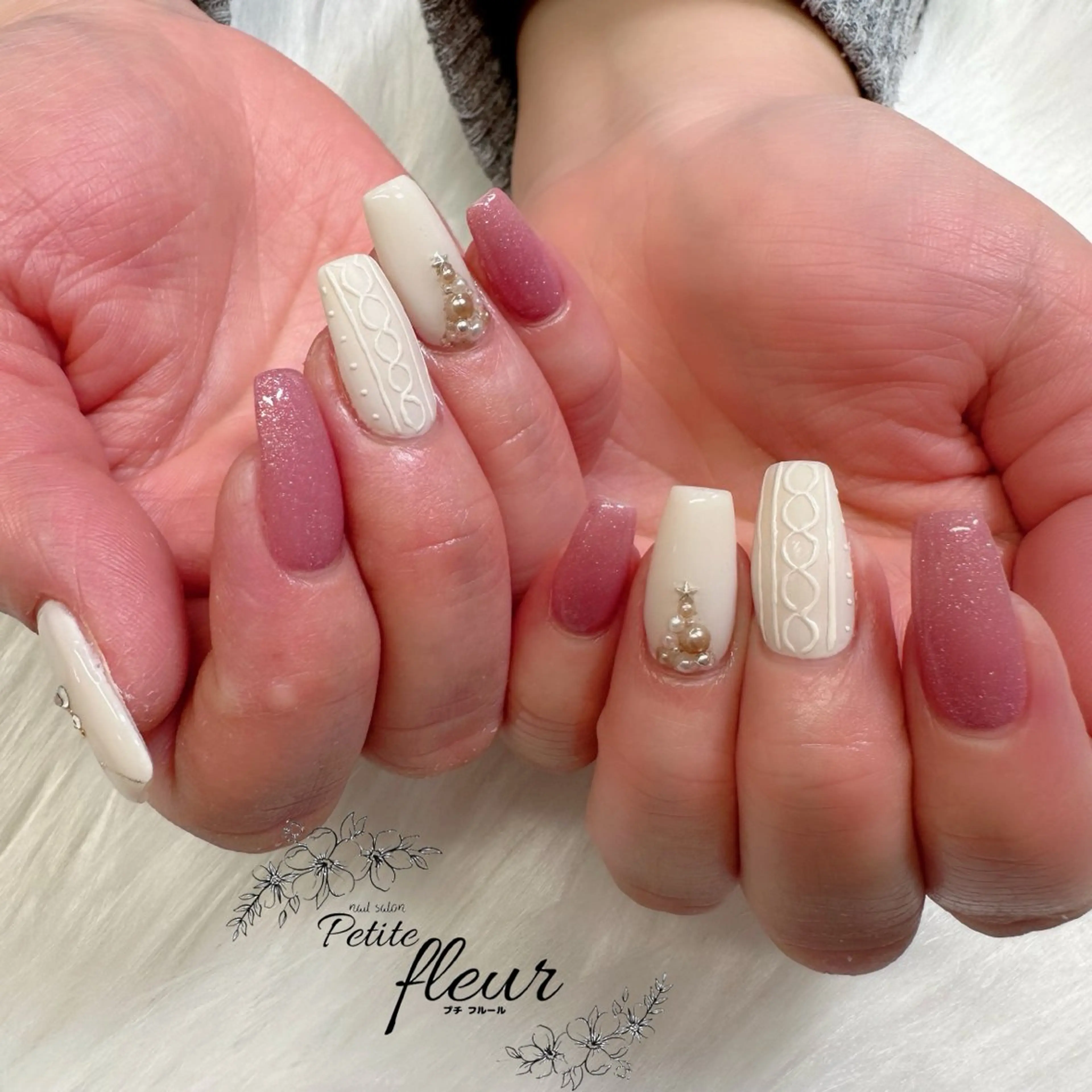 ネイル 冬ネイル クリスマス ハンドネイル ❁⃘*。Petite fleur❁⃘*りさのネイルデザイン