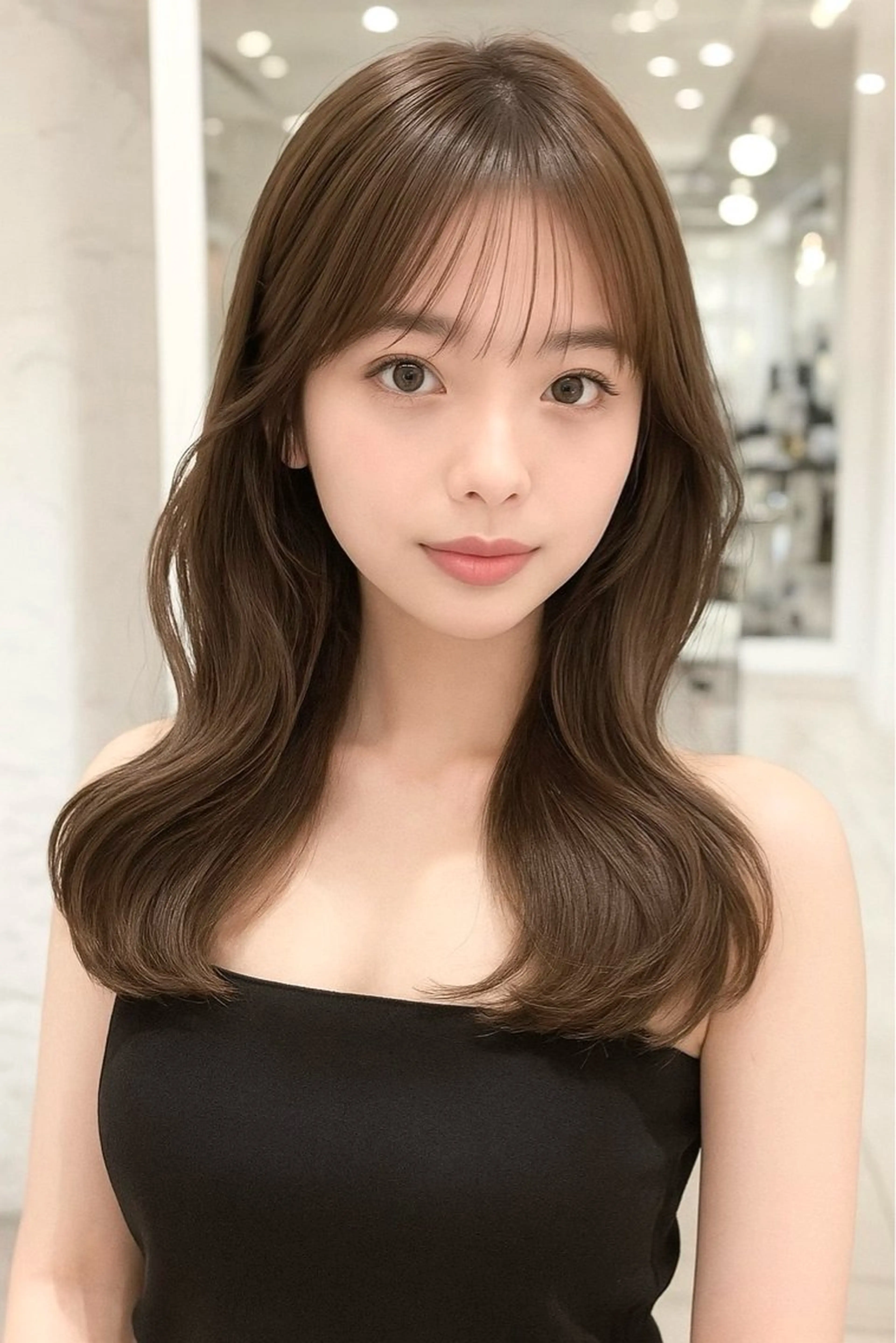 ロング 三宮/レイヤーカット /髪質改善/縮毛矯正のヘアスタイル