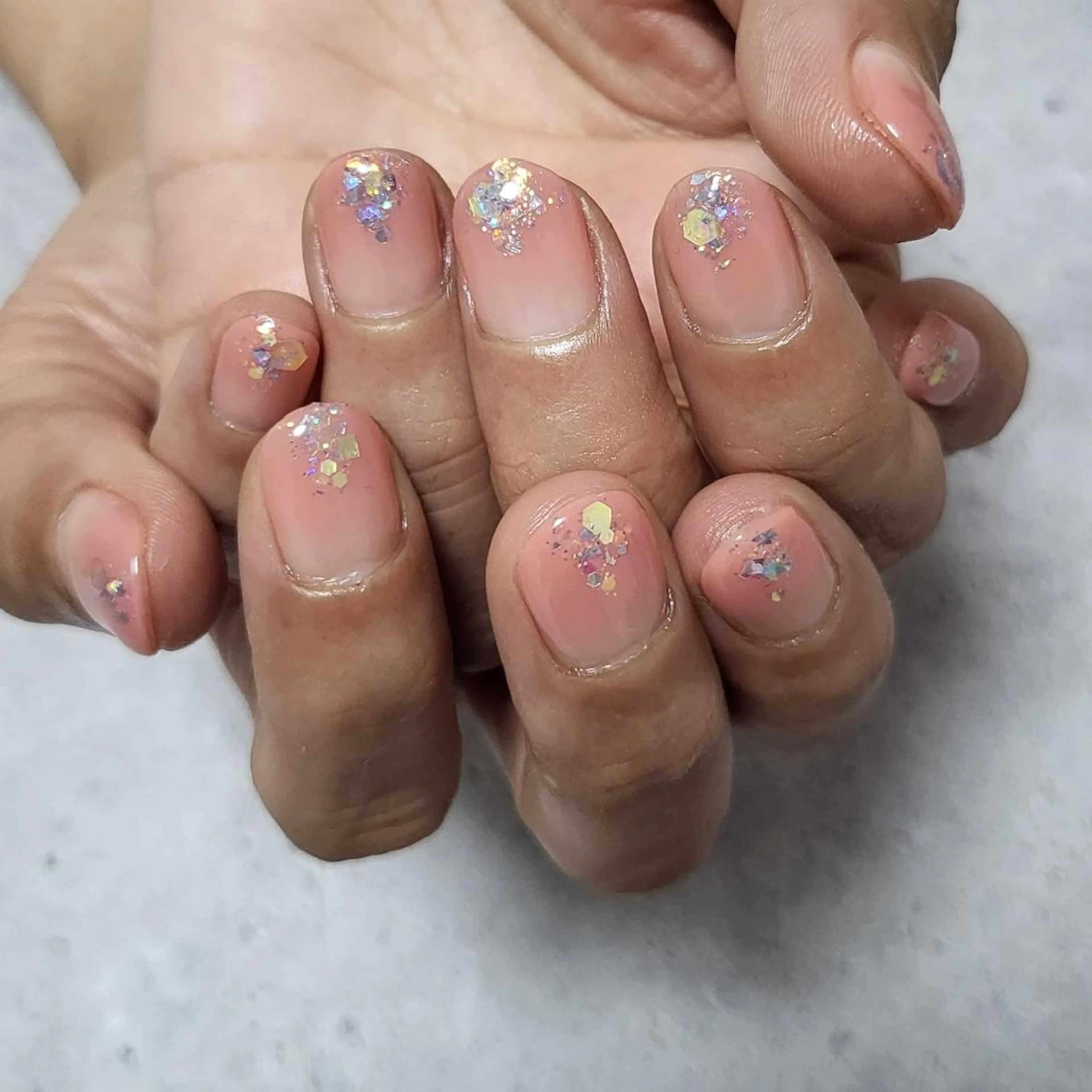 ネイル ジェルネイル グラデーション ラメ(グリッター) ソフトジェル ハンドネイル Nailsalon MagicShopのネイルデザイン