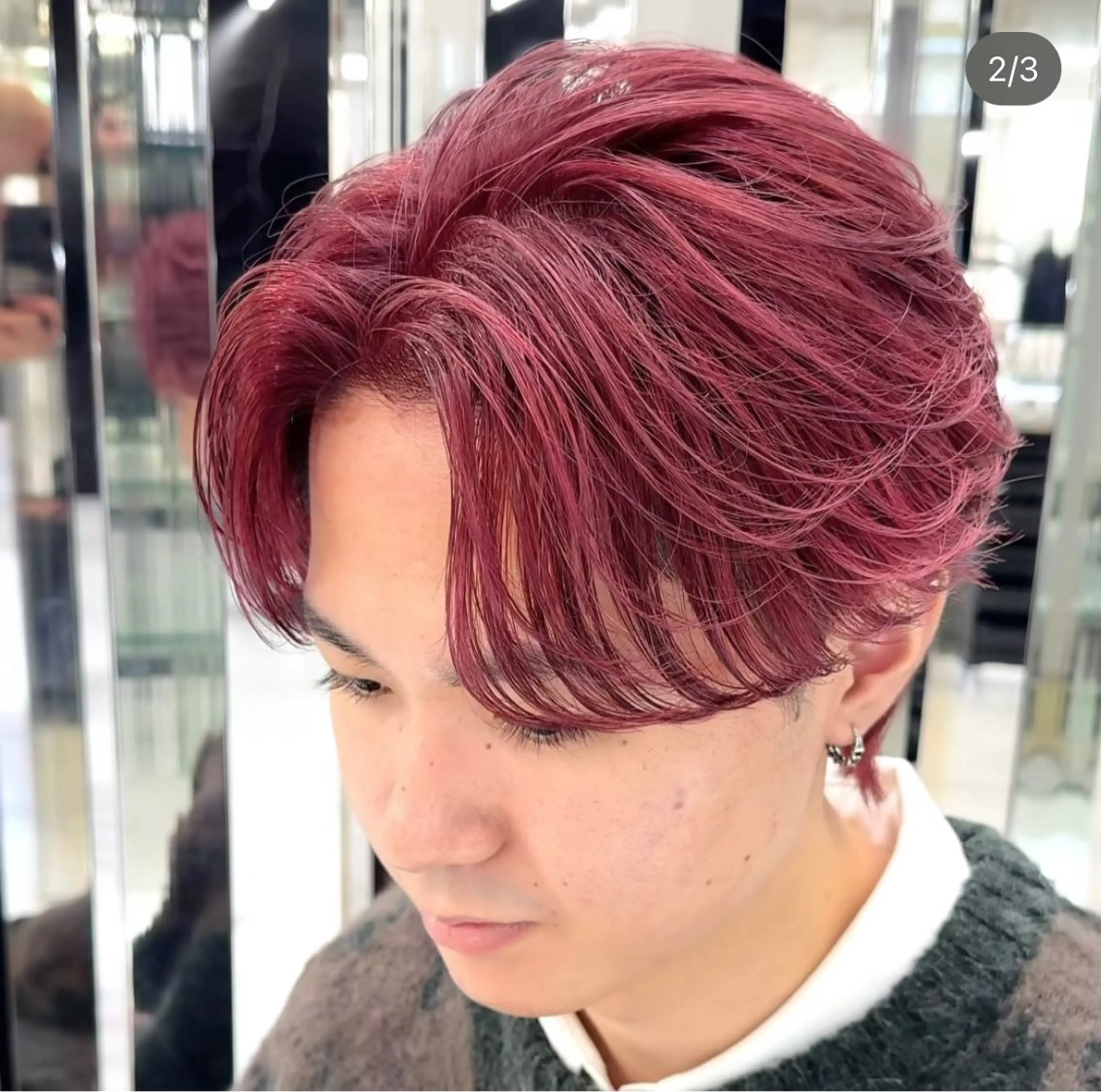 ミディアム ヘアカラー トリートメント ヘアセット ⭐️メンズ特化⭐️ パーマ　カラーのヘアスタイル