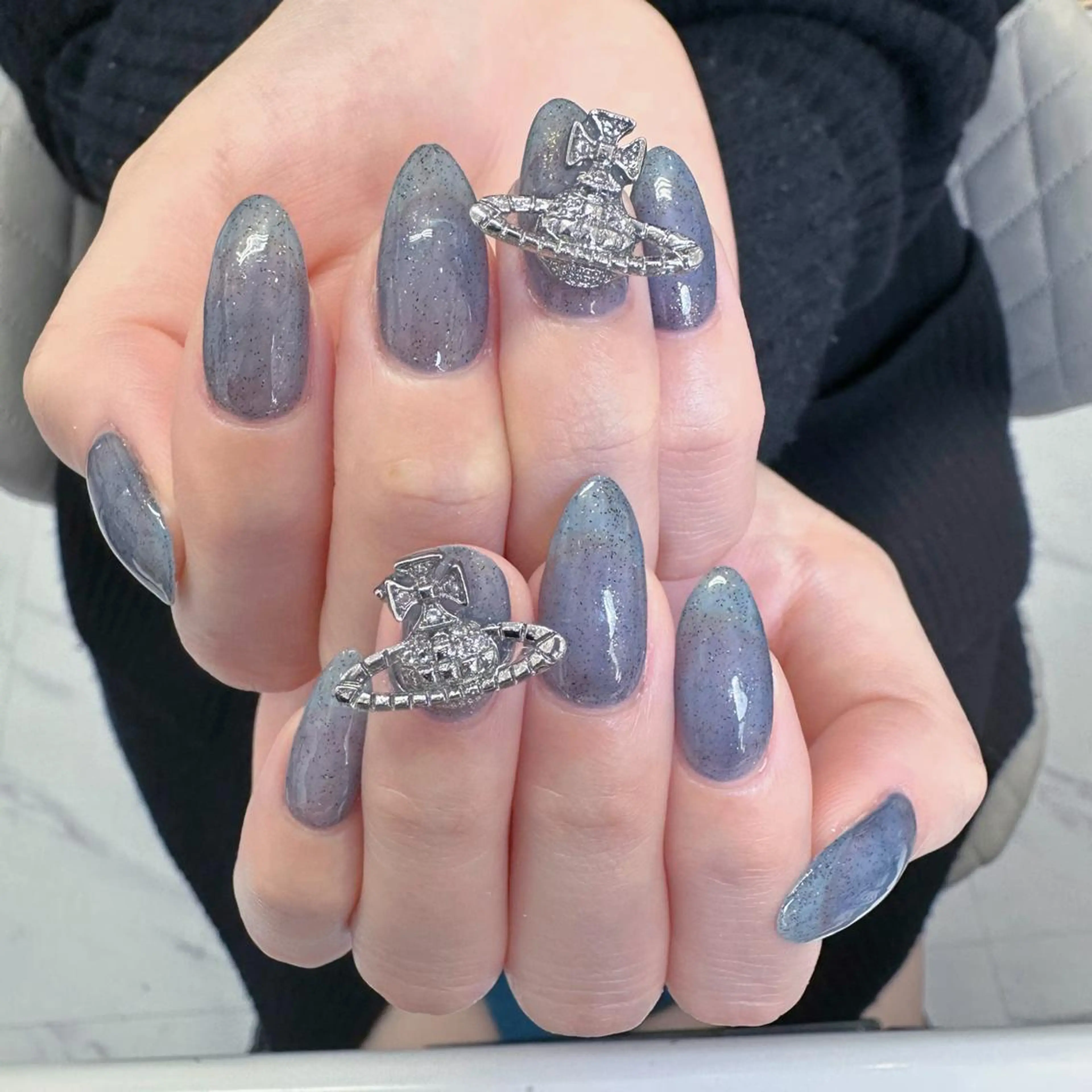 セミロング ハンドネイル Diamond ✨のネイルデザイン