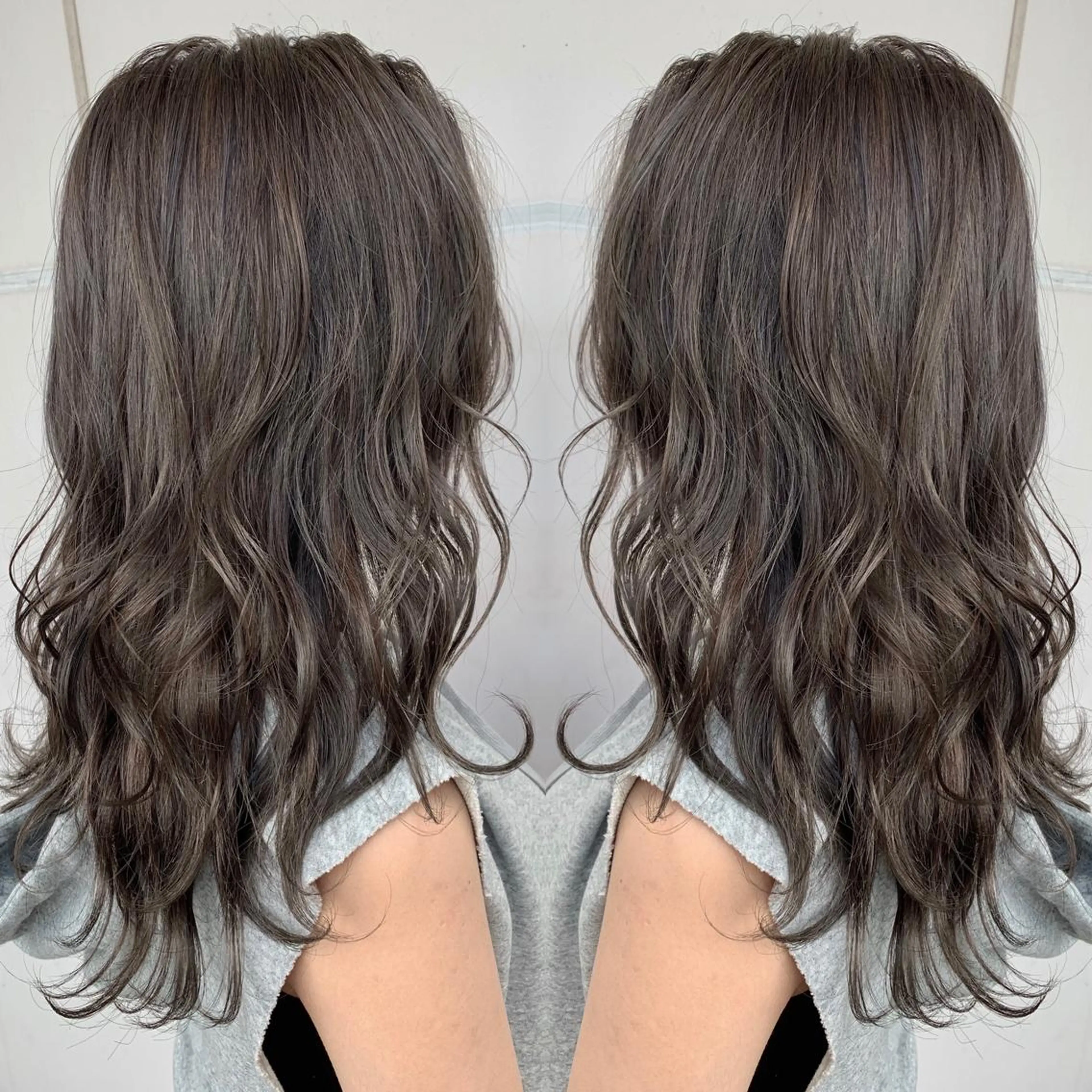 ロング カラー ヘアカラー トリートメント 髪質改善will hairdesignのヘアスタイル