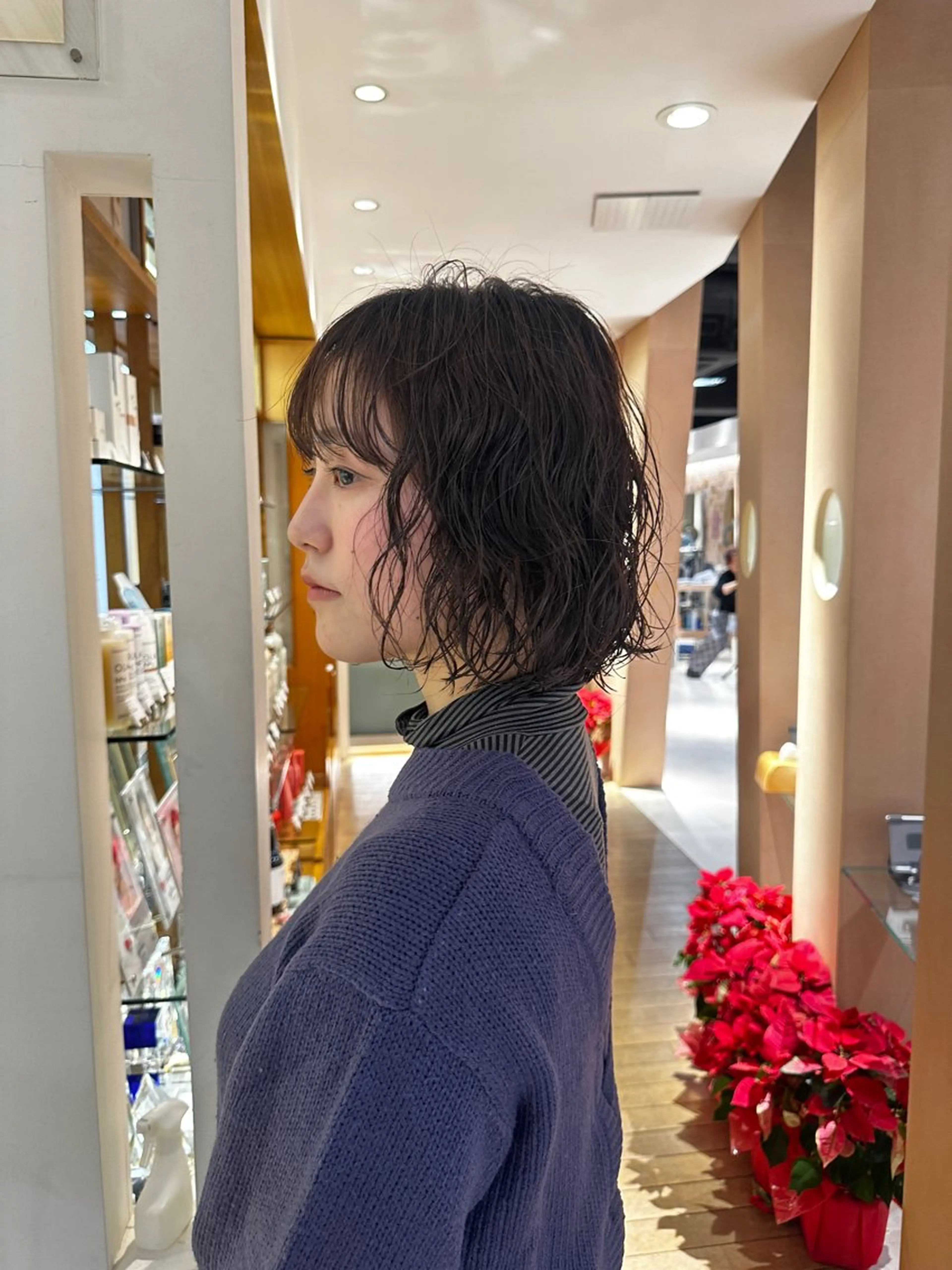 ミディアム 青木龍樹/パーマモデ ル/似合わせパーマのヘアスタイル