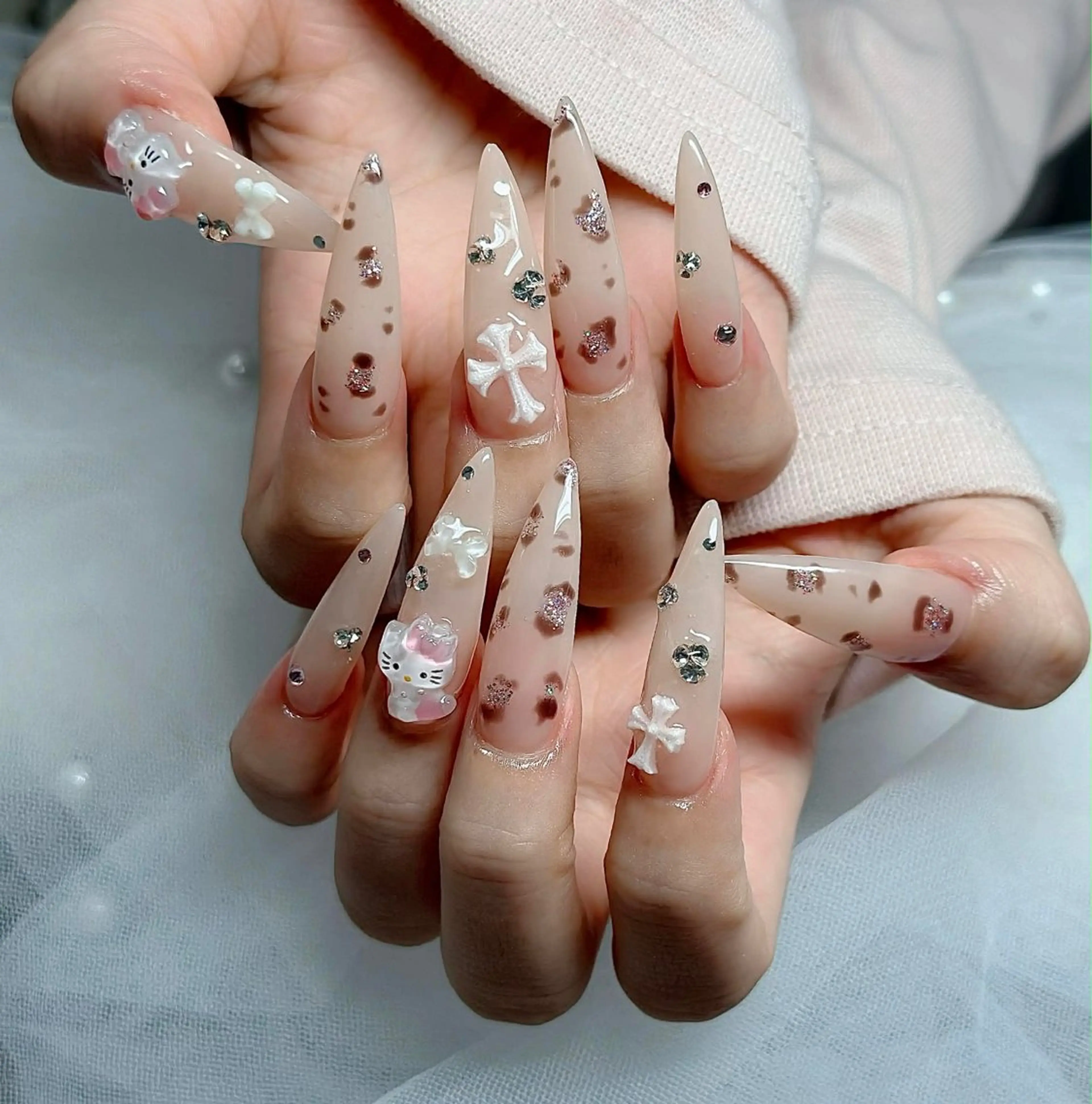 ネイル アートネイル ボルドー フレンチネイル ジェルネイル 氷ネイル・うるうるネイル ハンドネイル H.baby Nail Salonのネイルデザイン