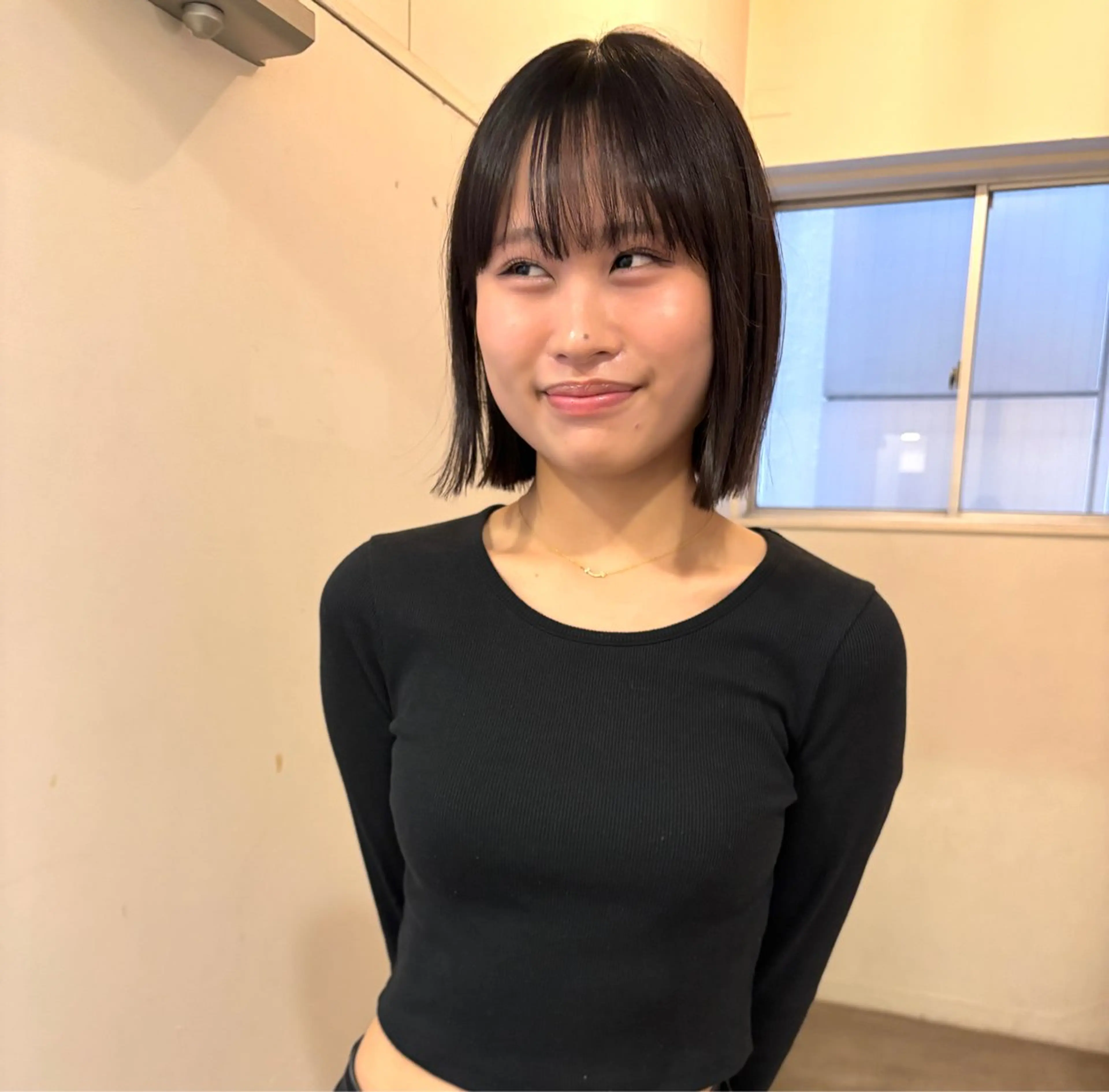 ショート 切りっぱなしボブ ボブ カット トリートメント やまもと さえのヘアスタイル