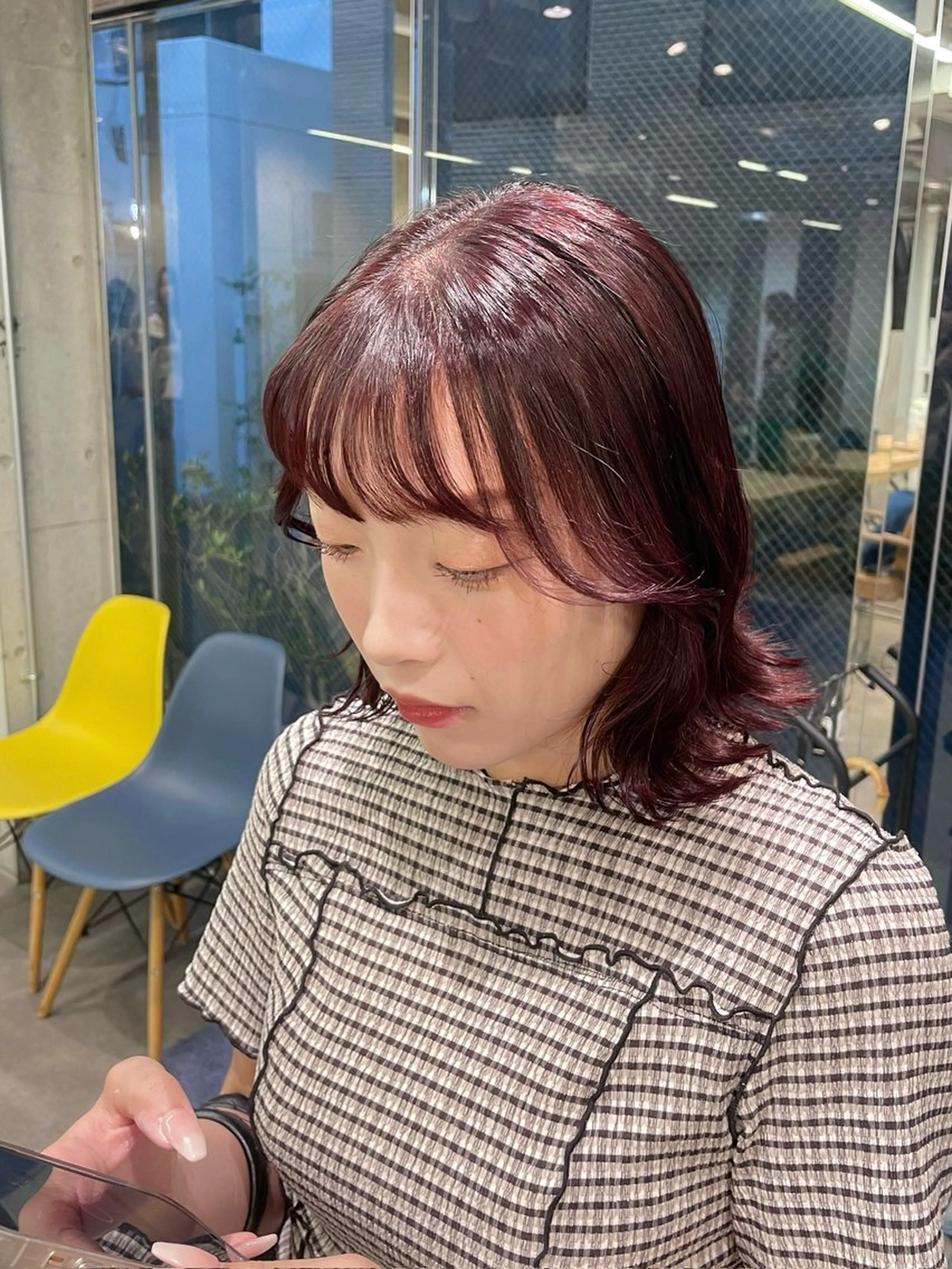 ミディアム カラー clam. yuu🦩のヘアスタイル