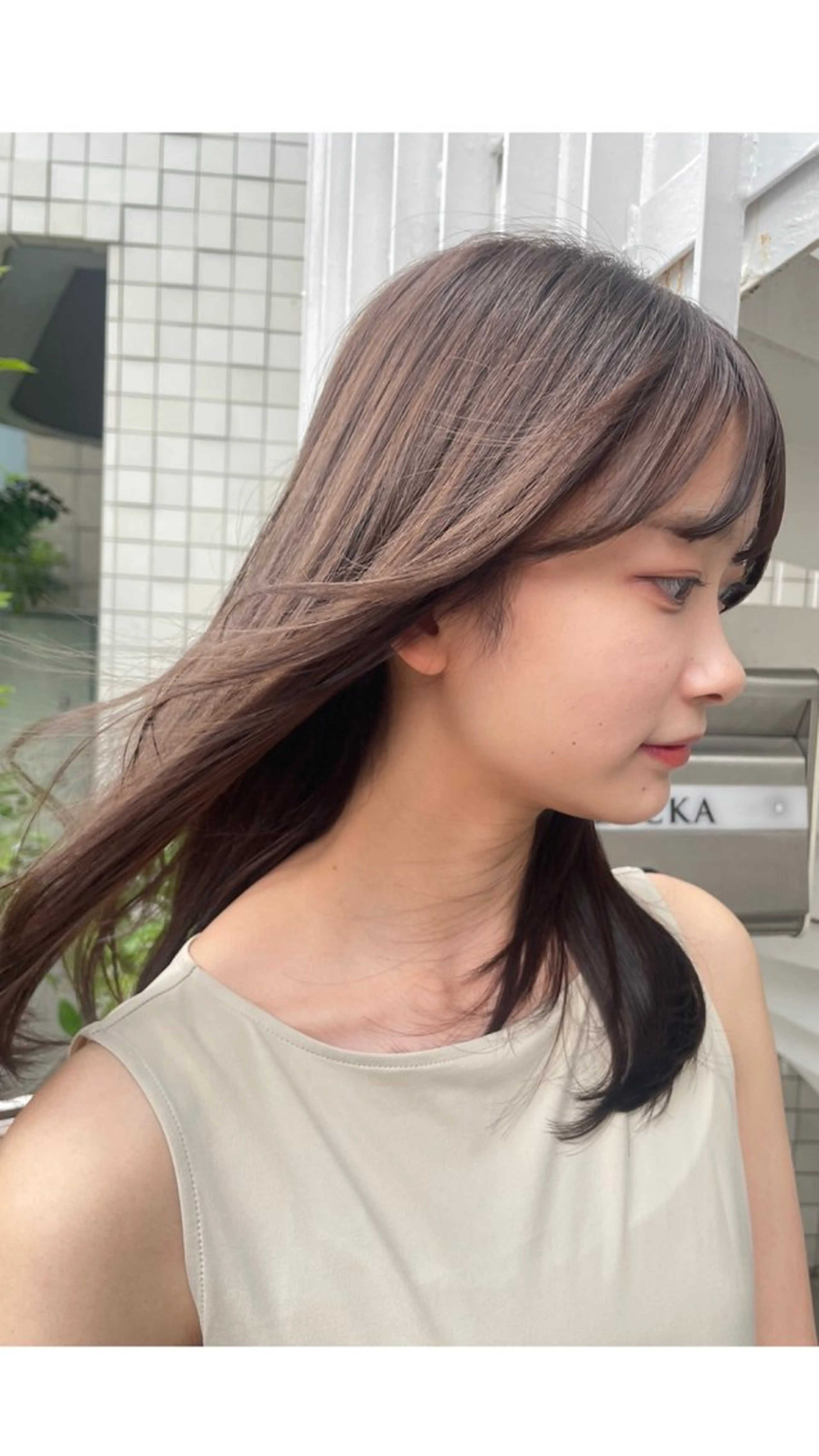 セミロング カラー カット ヘアカラー ショート✂︎ ゆるパーマKANOのヘアスタイル