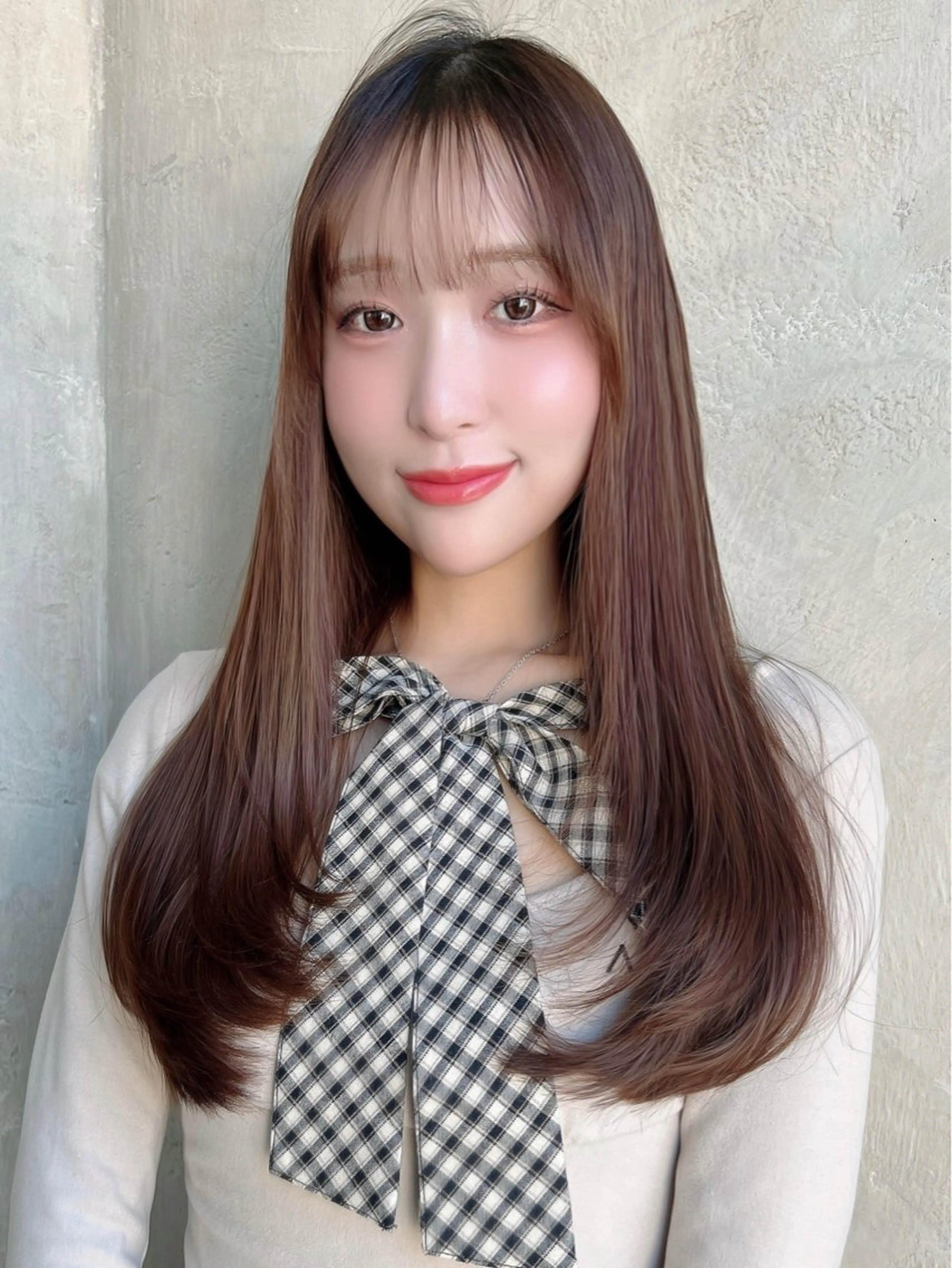 ロング カラー パーマ カット ヘアカラー トリートメント 新宿✨顔周りカット 韓国ヘア/坂本亜裟海のヘアスタイル