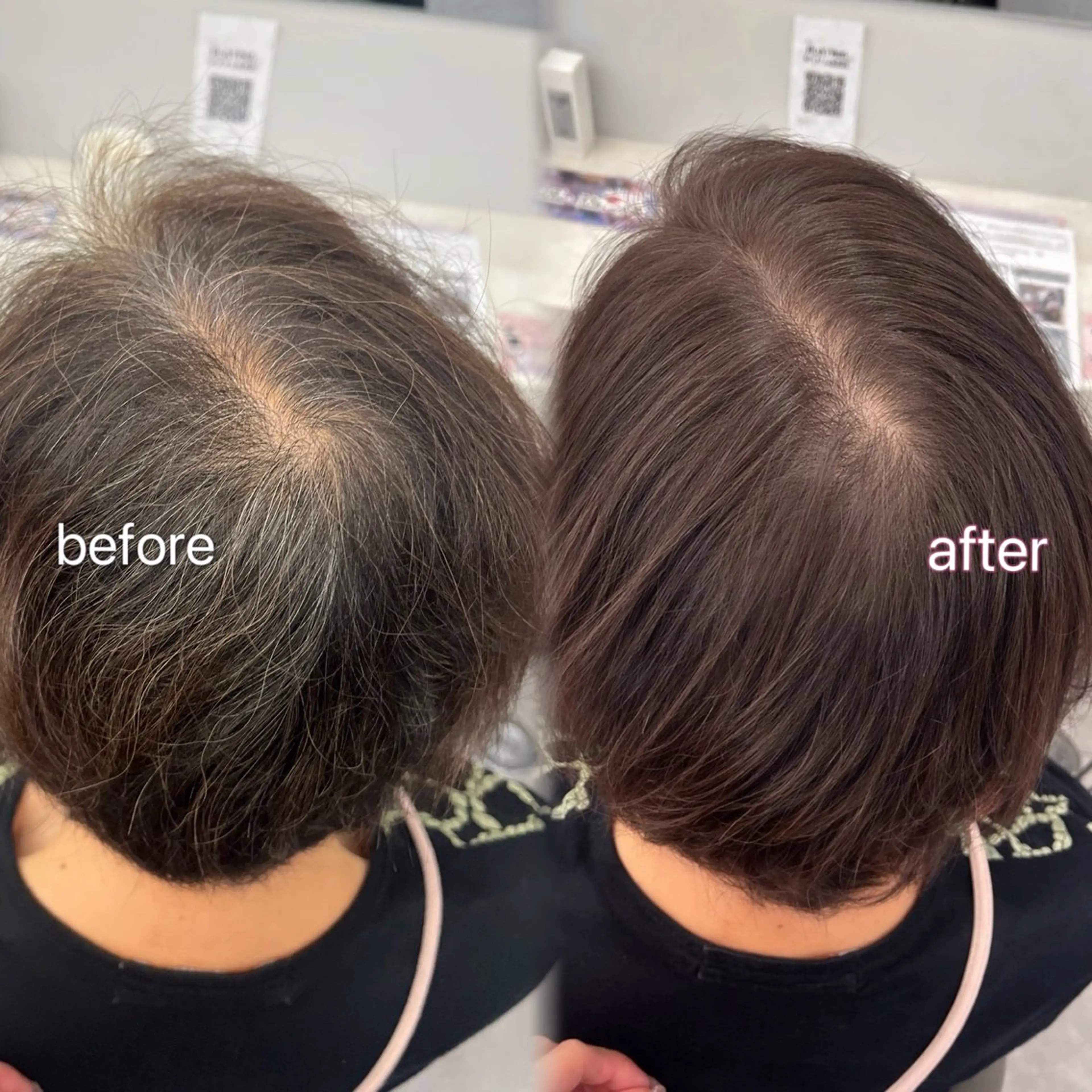 【🤍白髪染め🤍＋自社トリートメント付き】の写真