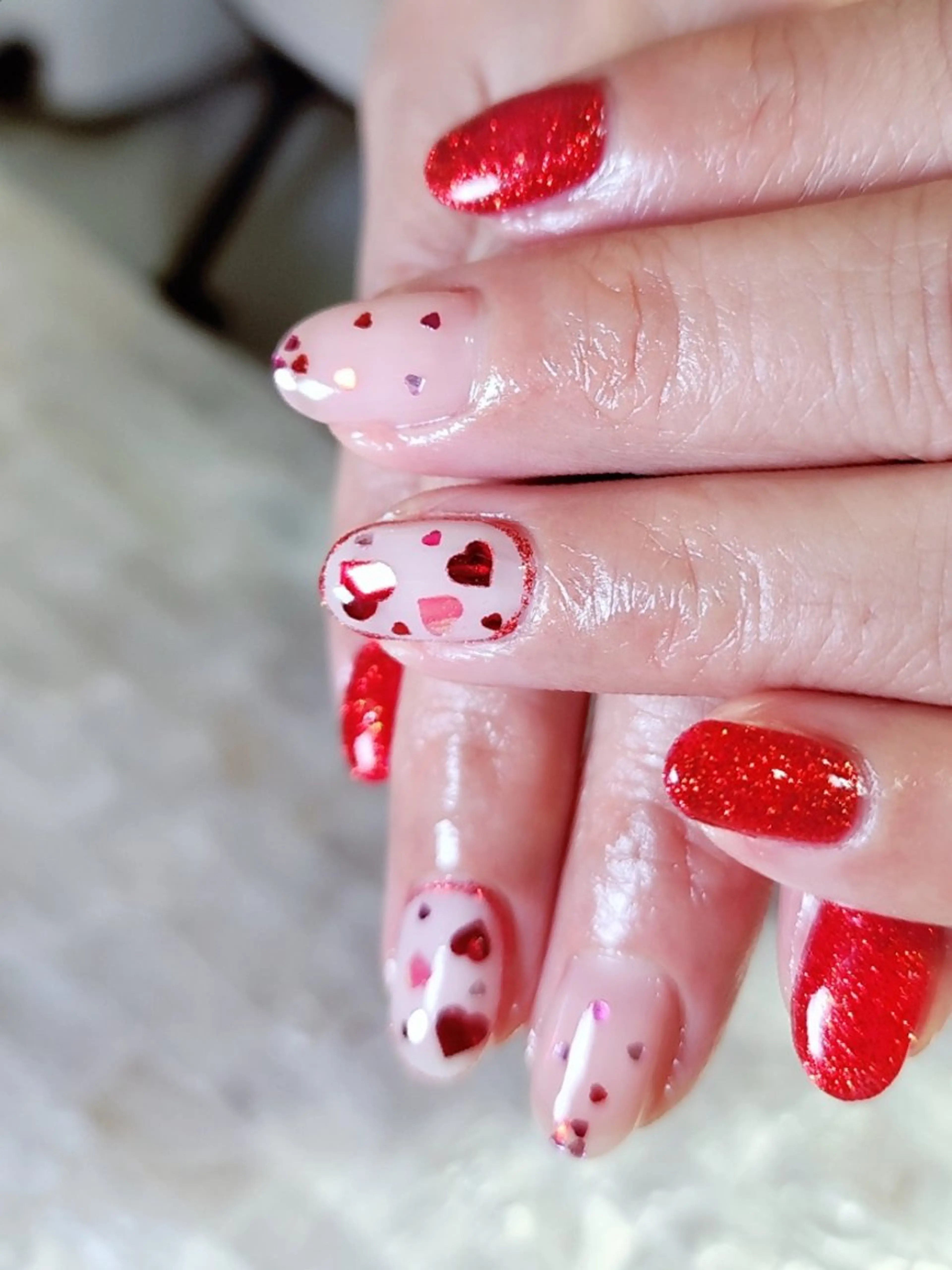 ネイル バレンタイン 西本 あさみのネイルデザイン