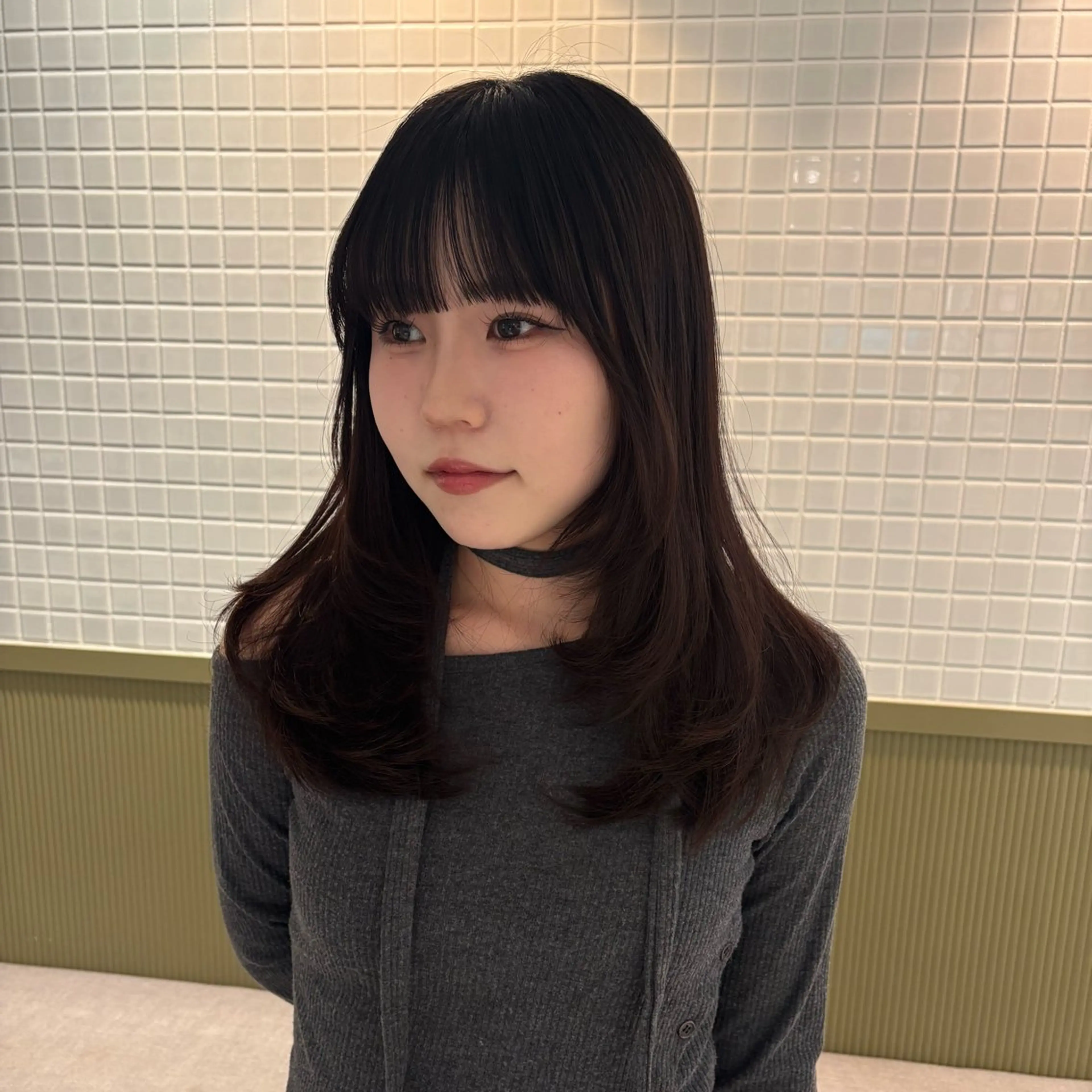 セミロング レイヤーカット カット ☕️emme/ NOA🍮のヘアスタイル