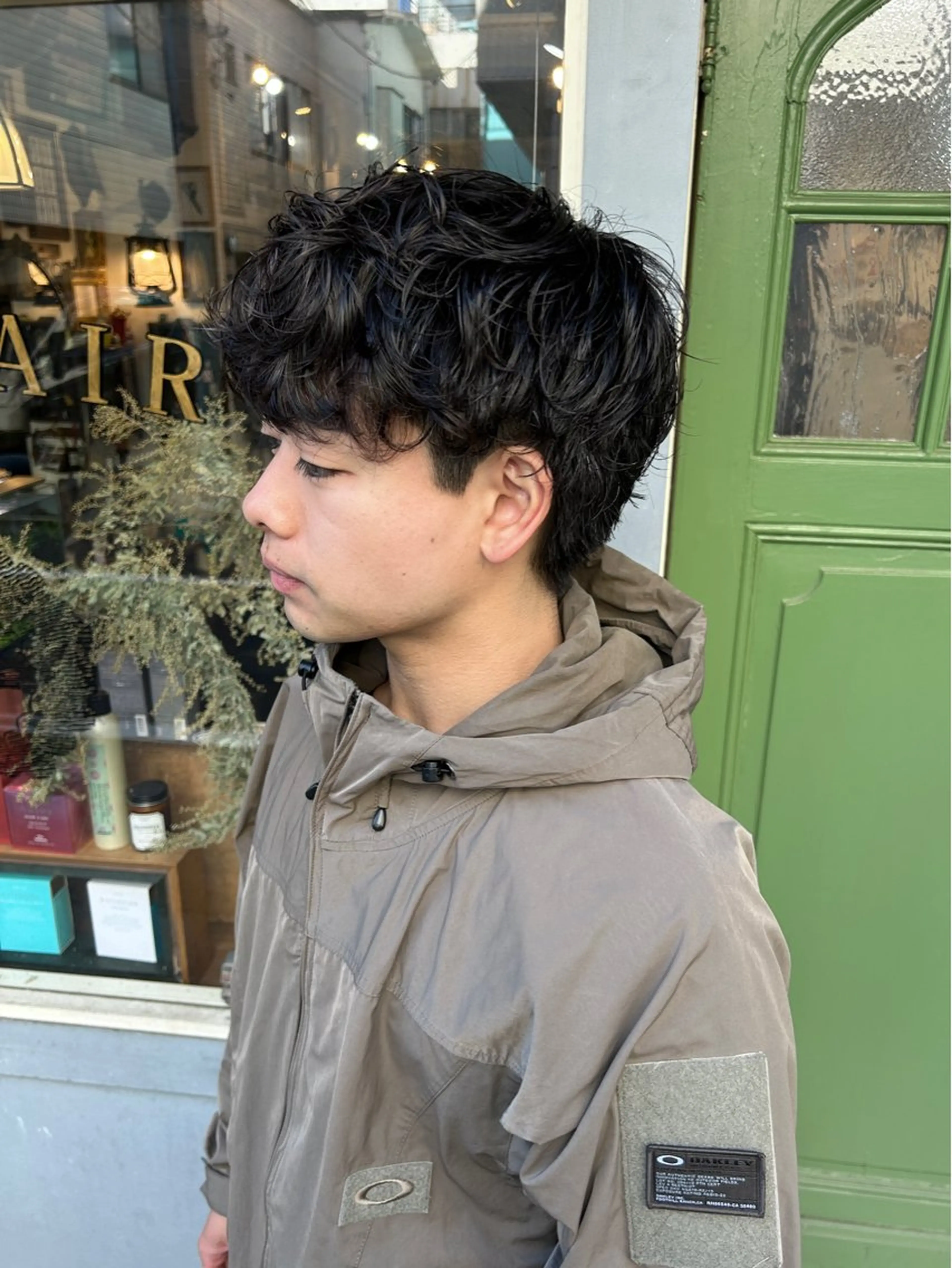 ショート パーマ メンズ メンズパーマ カット パーマ 清水千優/パーマ/透 明感カラー/メンズのヘアスタイル