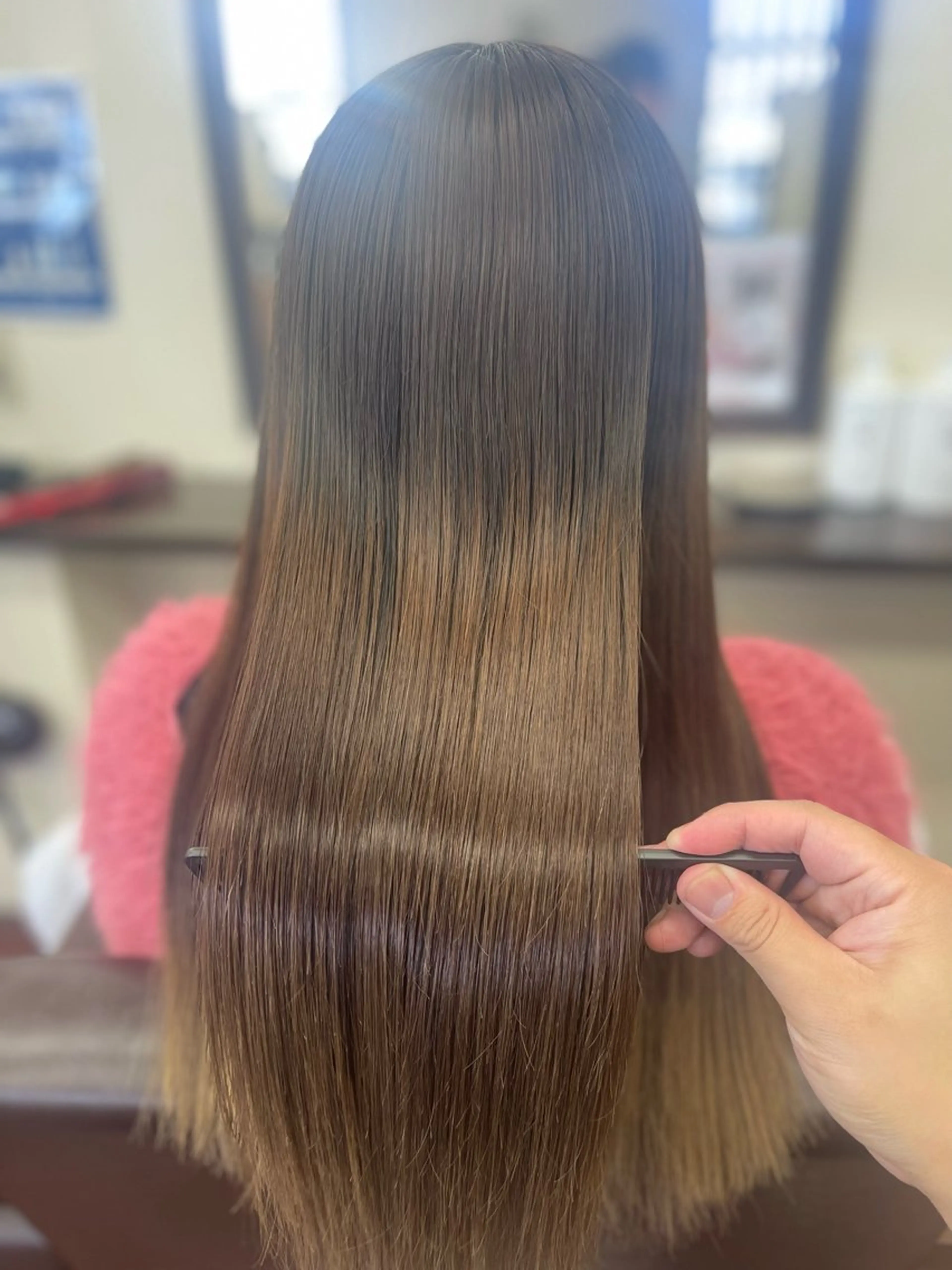 ロング トリートメント カット 縮毛矯正 トリートメント 田中 就のヘアスタイル