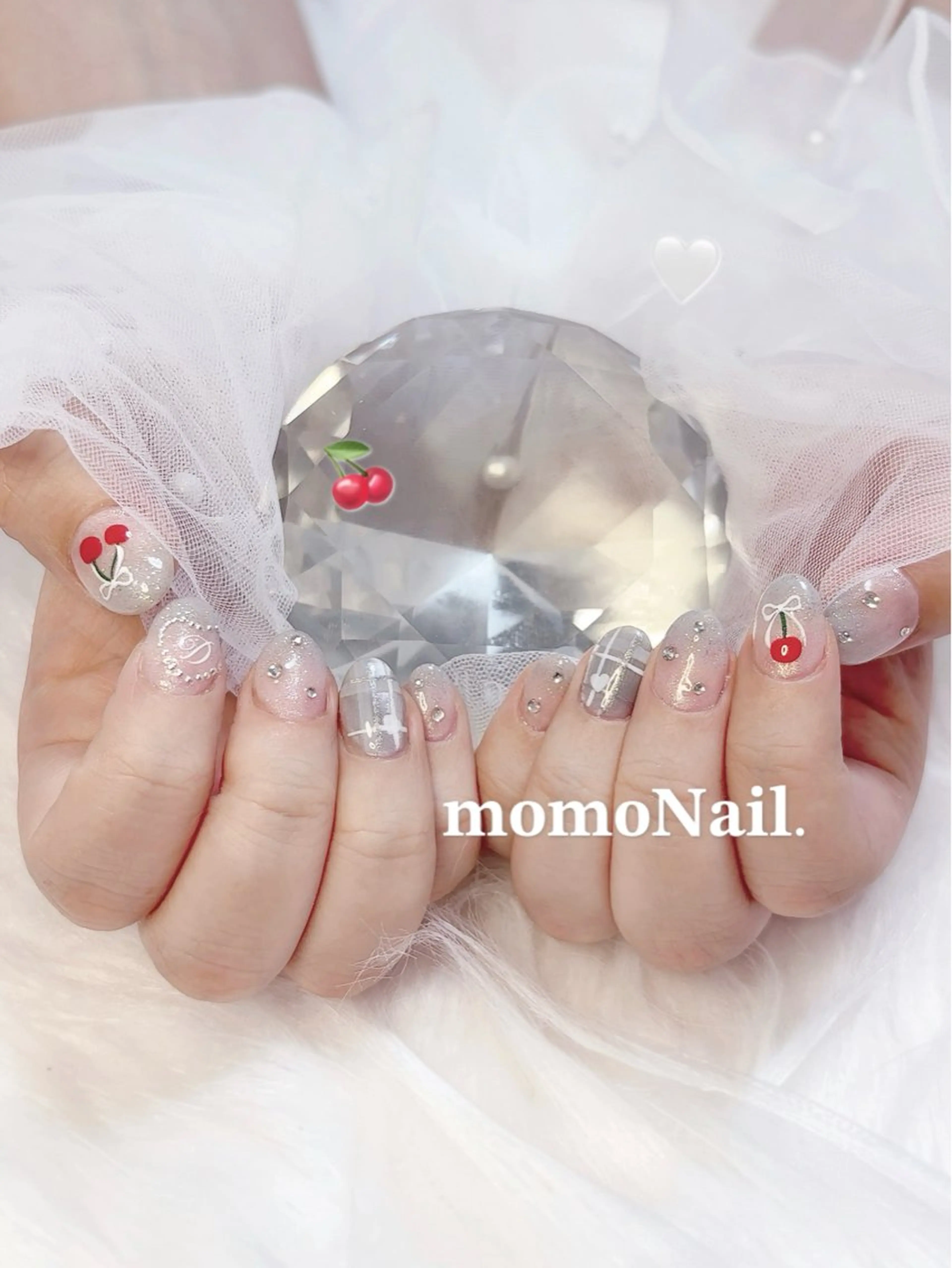 ネイル ハート ハンドネイル 三郷市戸ヶ崎🎀 momoNail店長のネイルデザイン
