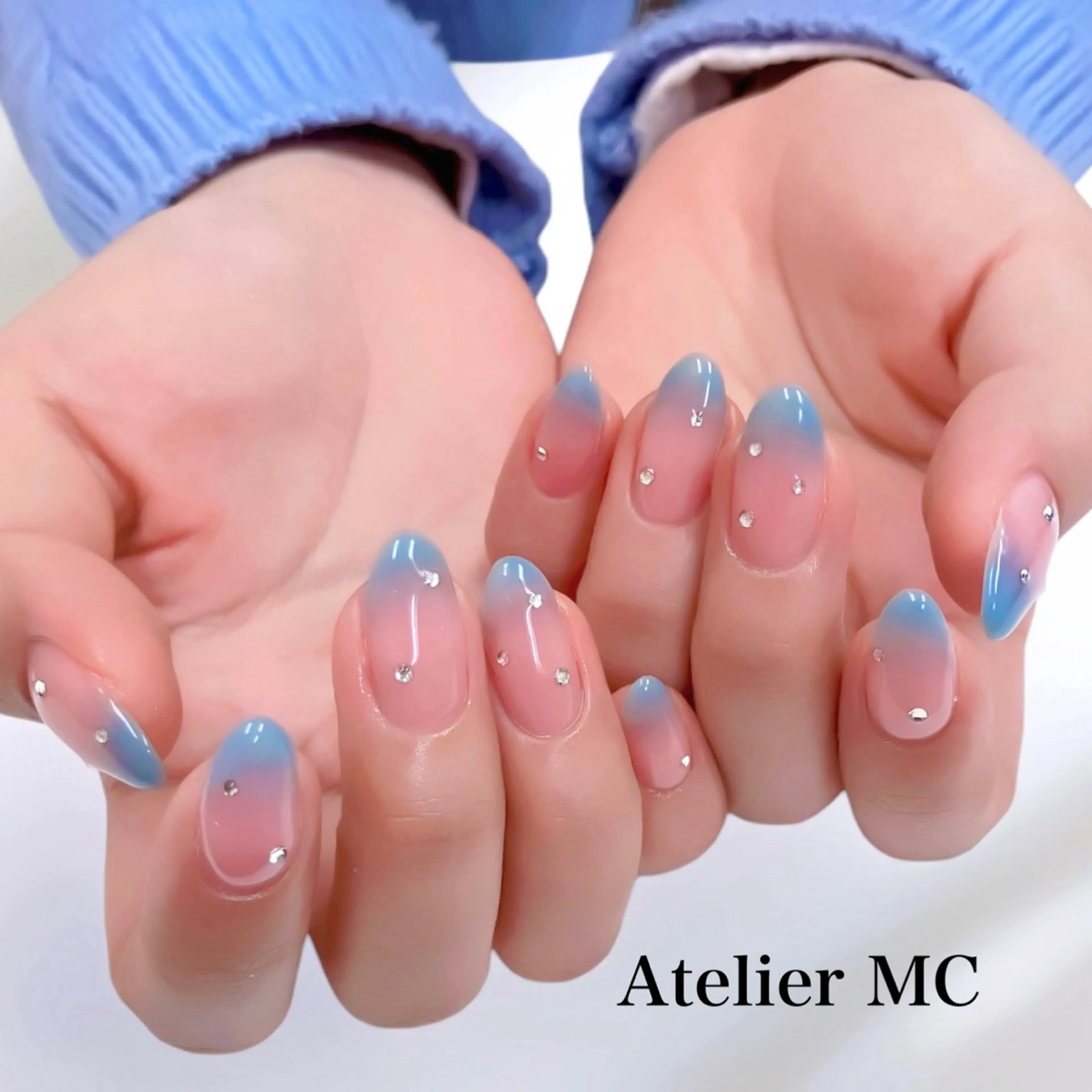 ネイル ストーンネイル ハンドネイル アトリエ エムシー 【新富町・東銀座】のネイルデザイン
