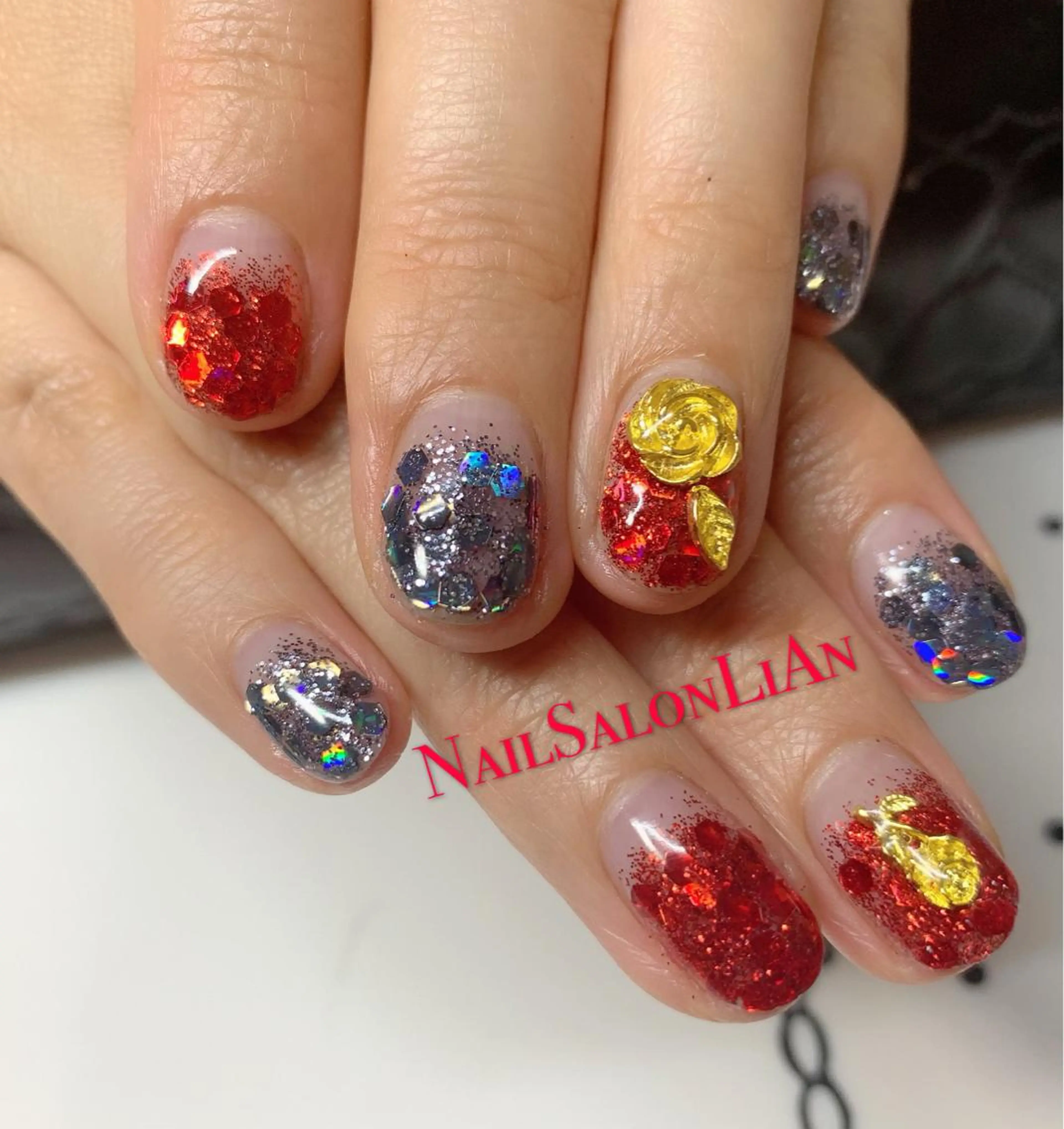 ネイル 持ち込み ハンドネイル NailSalon LiAnのネイルデザイン