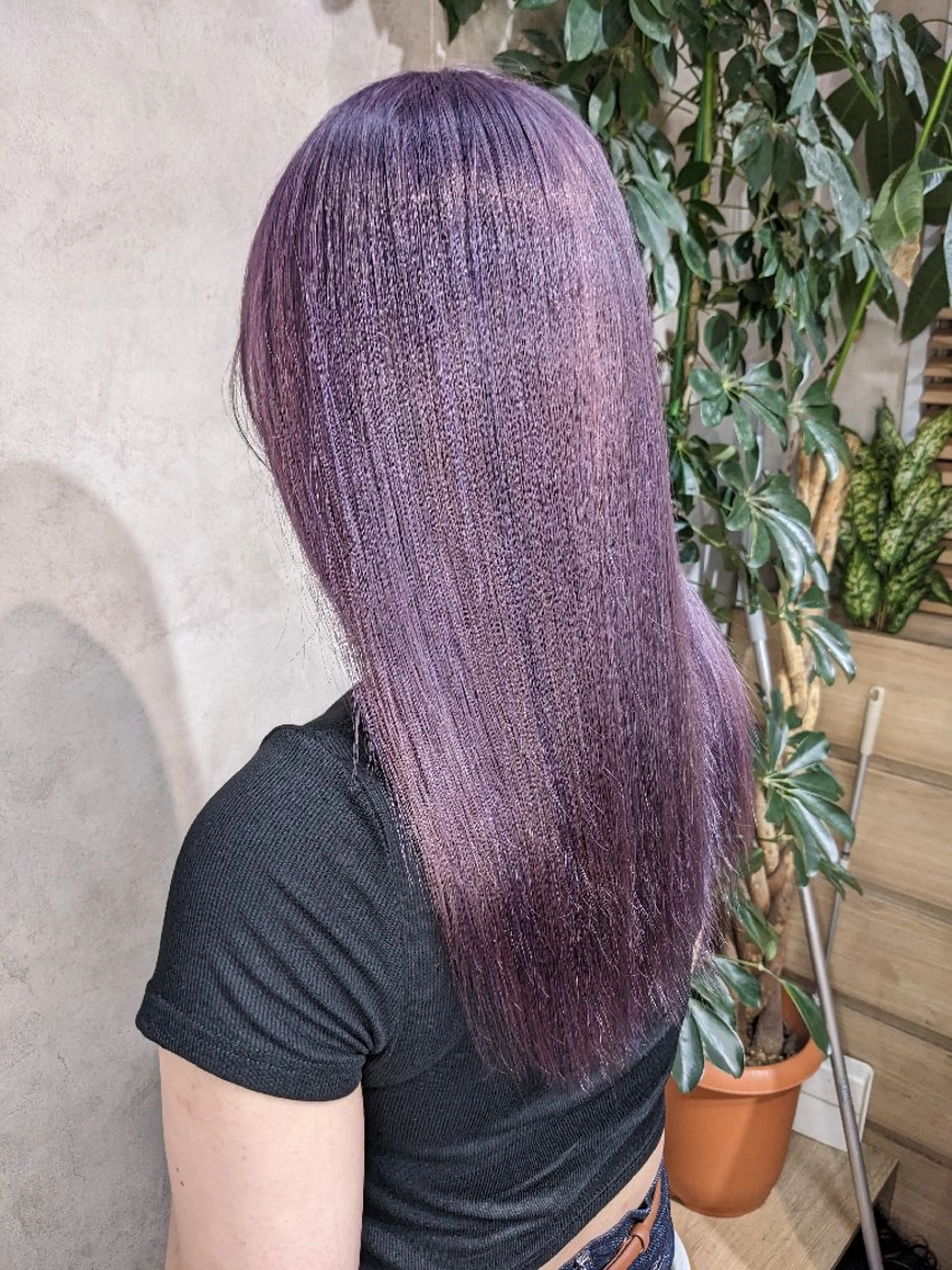 セミロング カラー アッシュ ブリーチ パープルカラー パープルアッシュ ヘアカラー 柏プルエクNo.1 🔆/松坂大輝のヘアスタイル