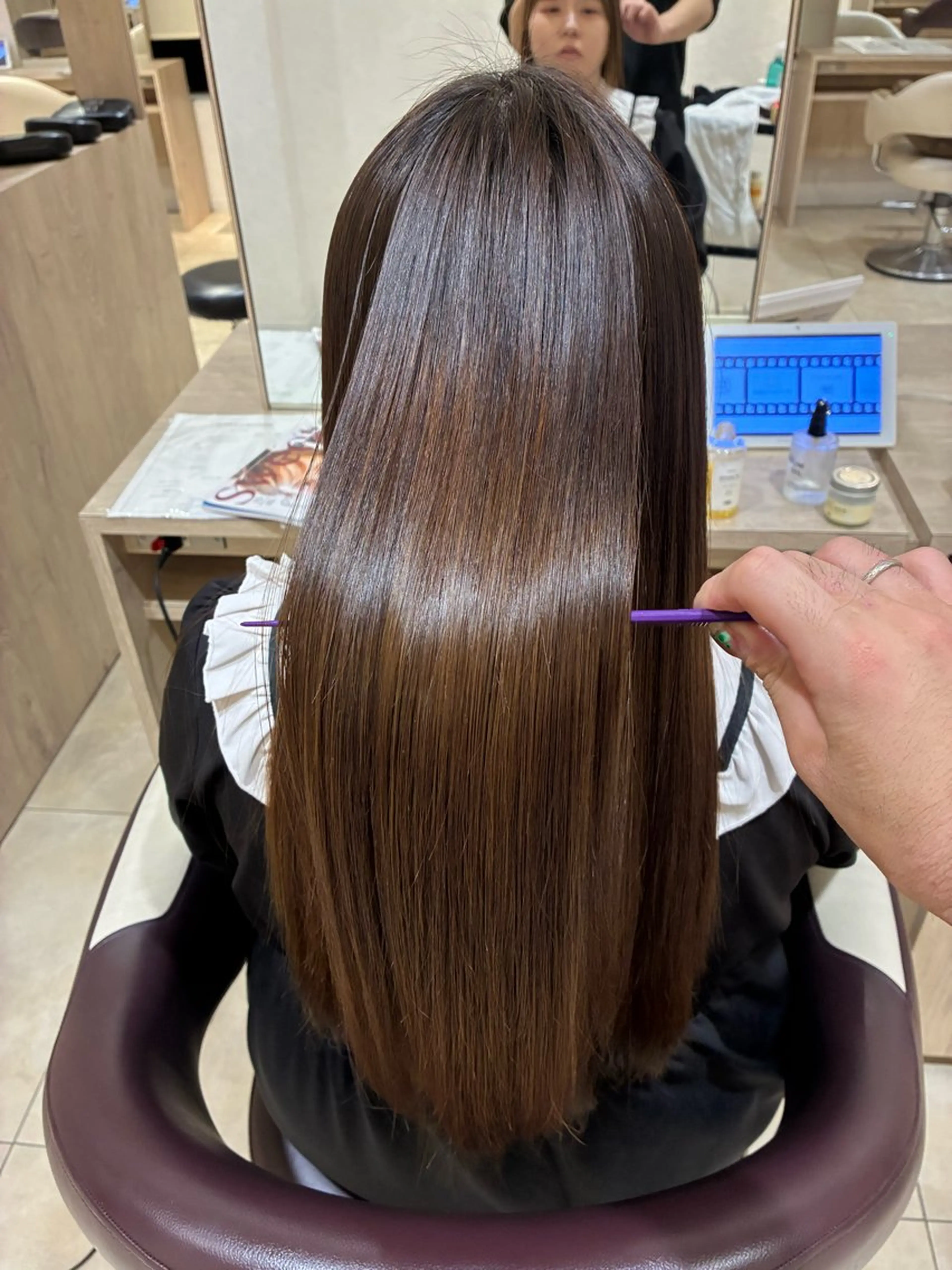 ロング 縮毛矯正 トリートメント 本田 拓未のヘアスタイル