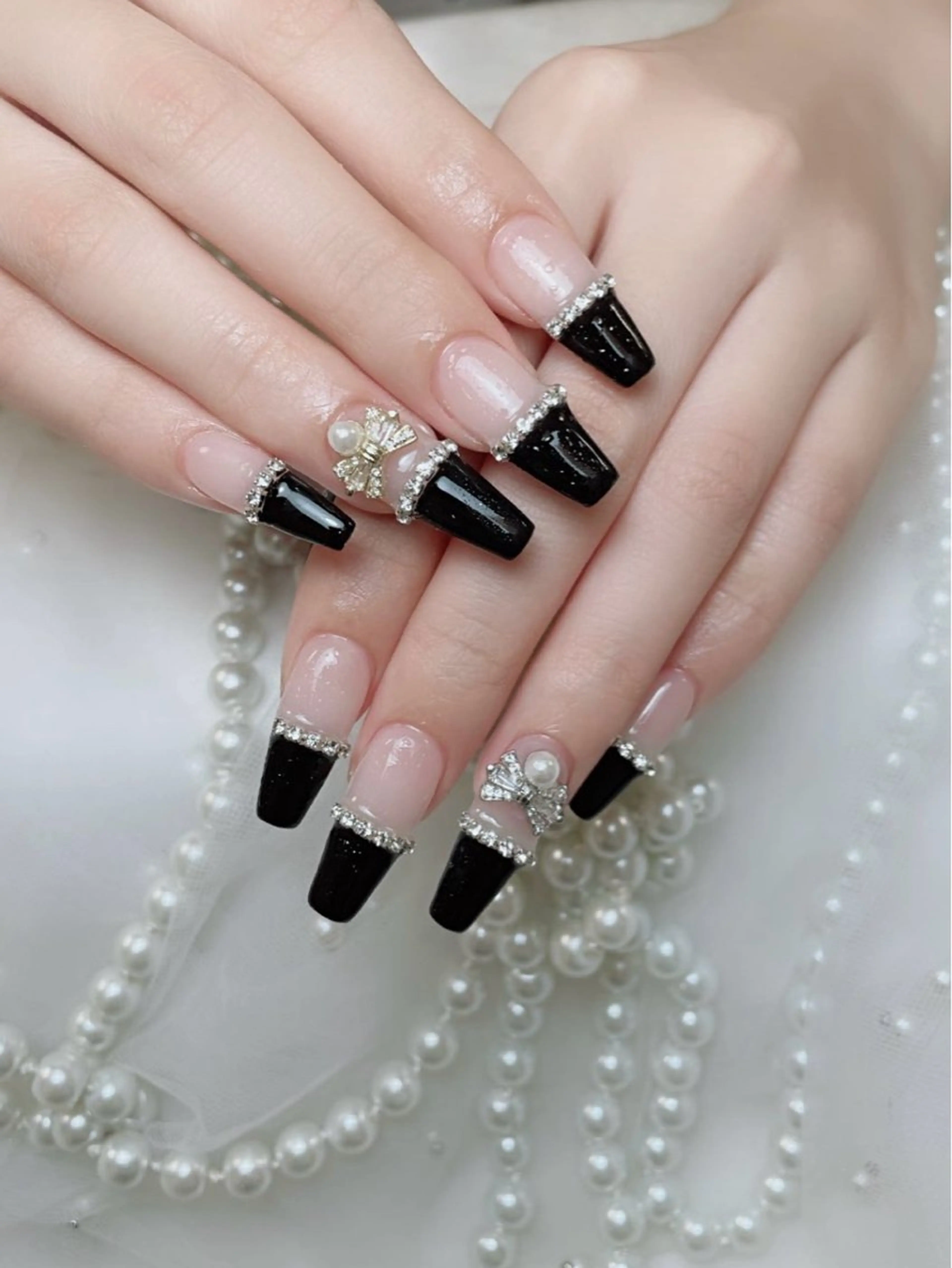 ネイル フレンチネイル ジェルネイル ハート 韓国ネイル マグネットネイル ハンドネイル ネイルサロン lotusのネイルデザイン