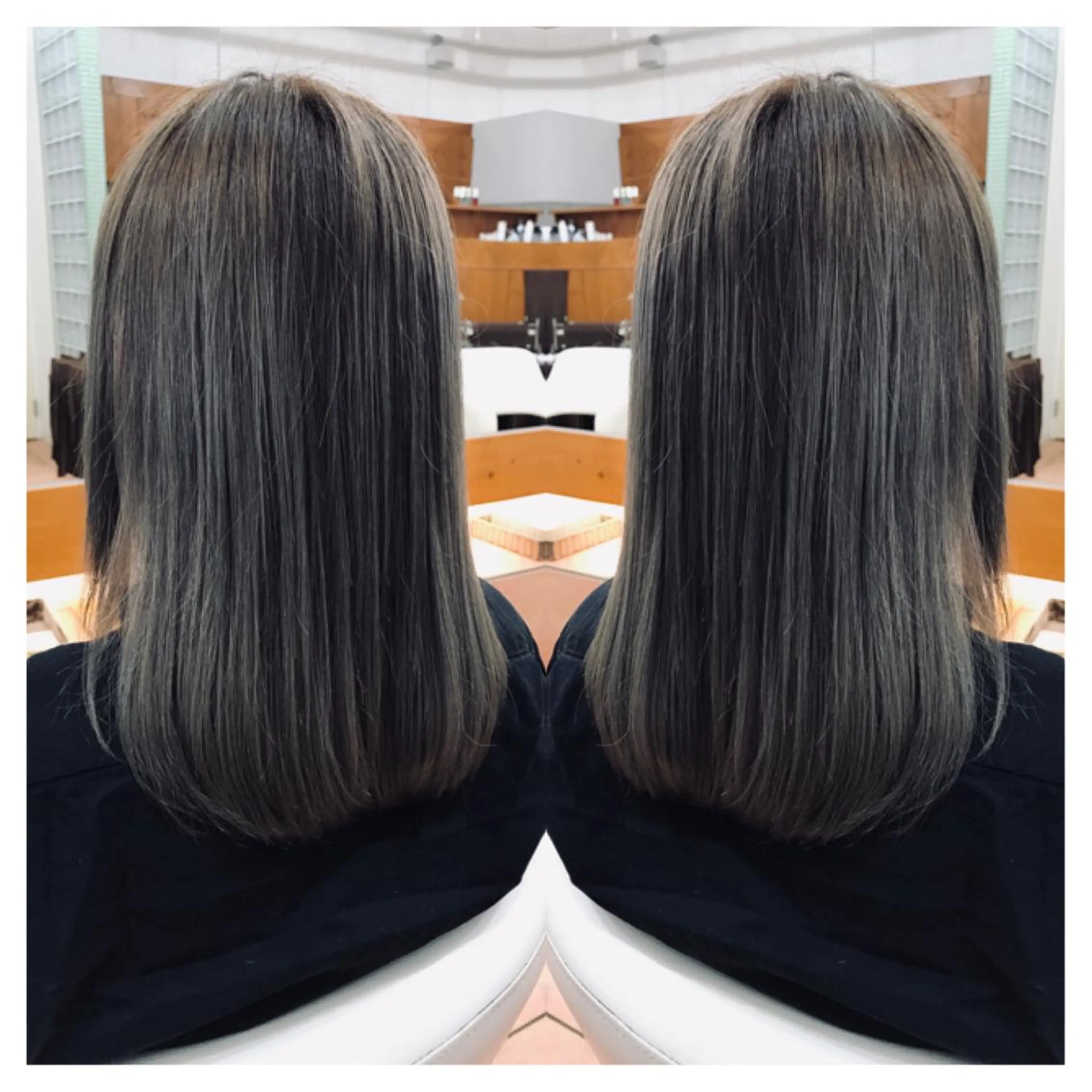 セミロング カラー ヘアカラー トリートメント 村山 茉衣のヘアスタイル