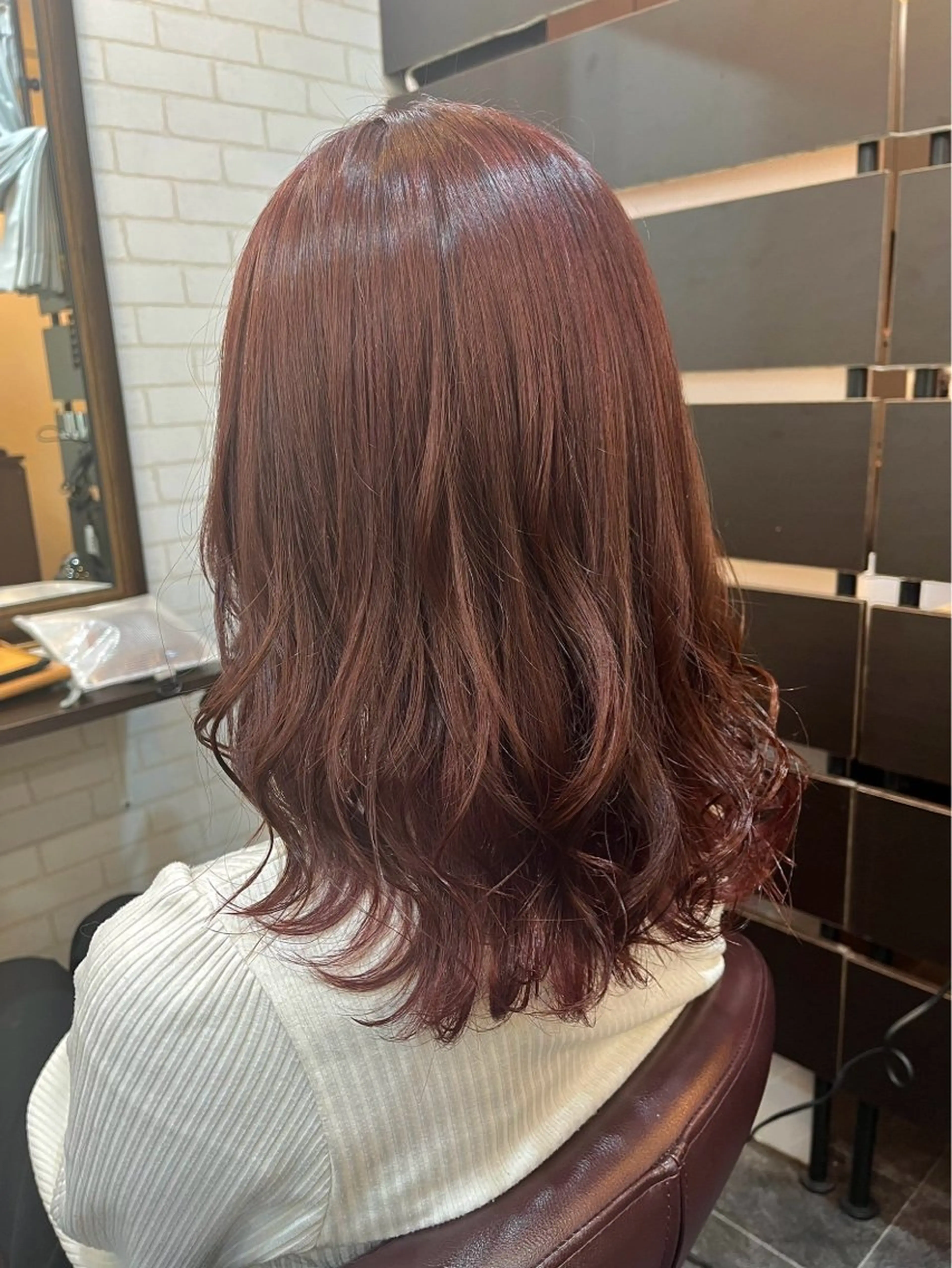 ロング カラー ブリーチ カット 縮毛矯正 三瓶 拓海のヘアスタイル