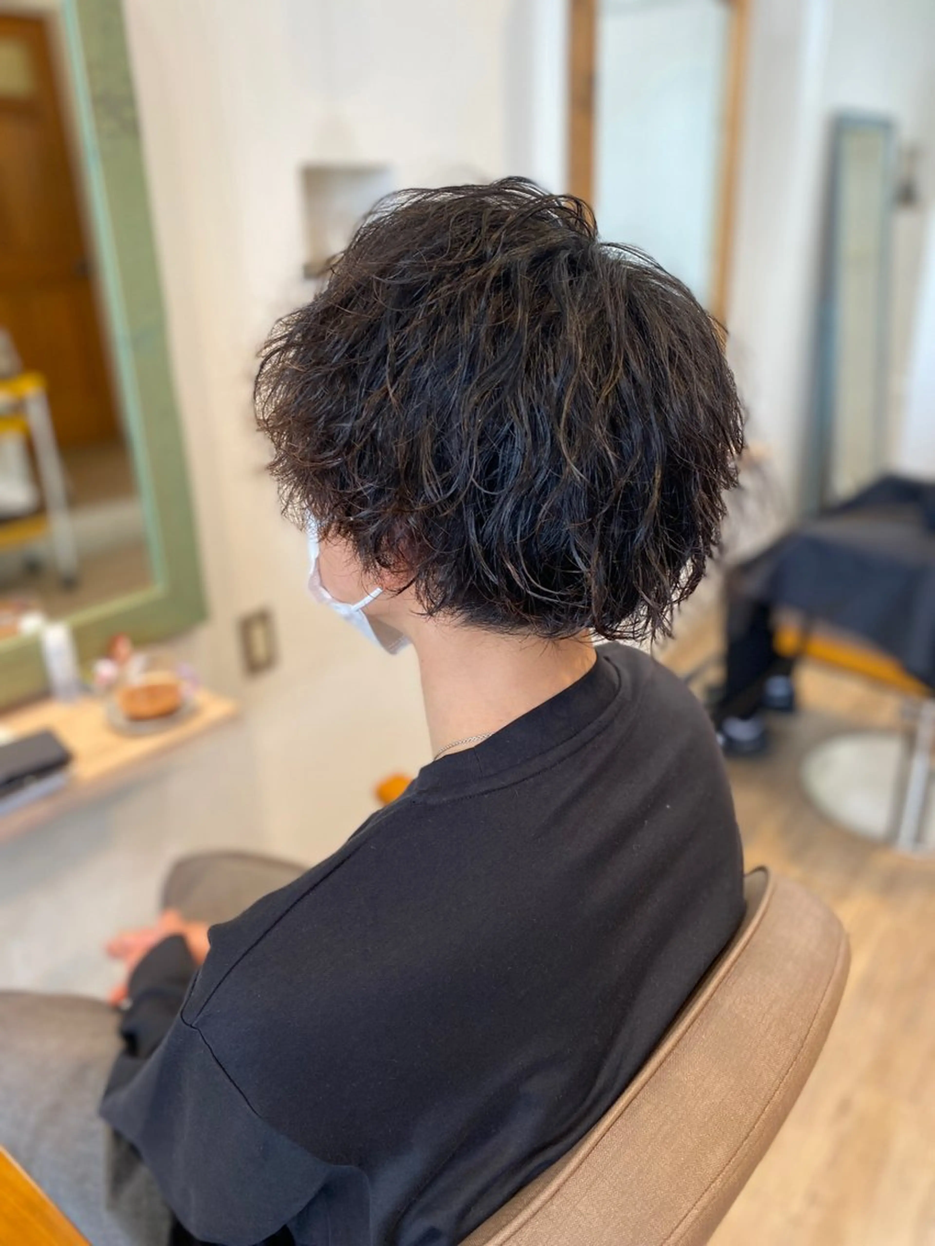 ショート パーマ メンズ メンズパーマ 安住 千明のマツエク・マツパデザイン