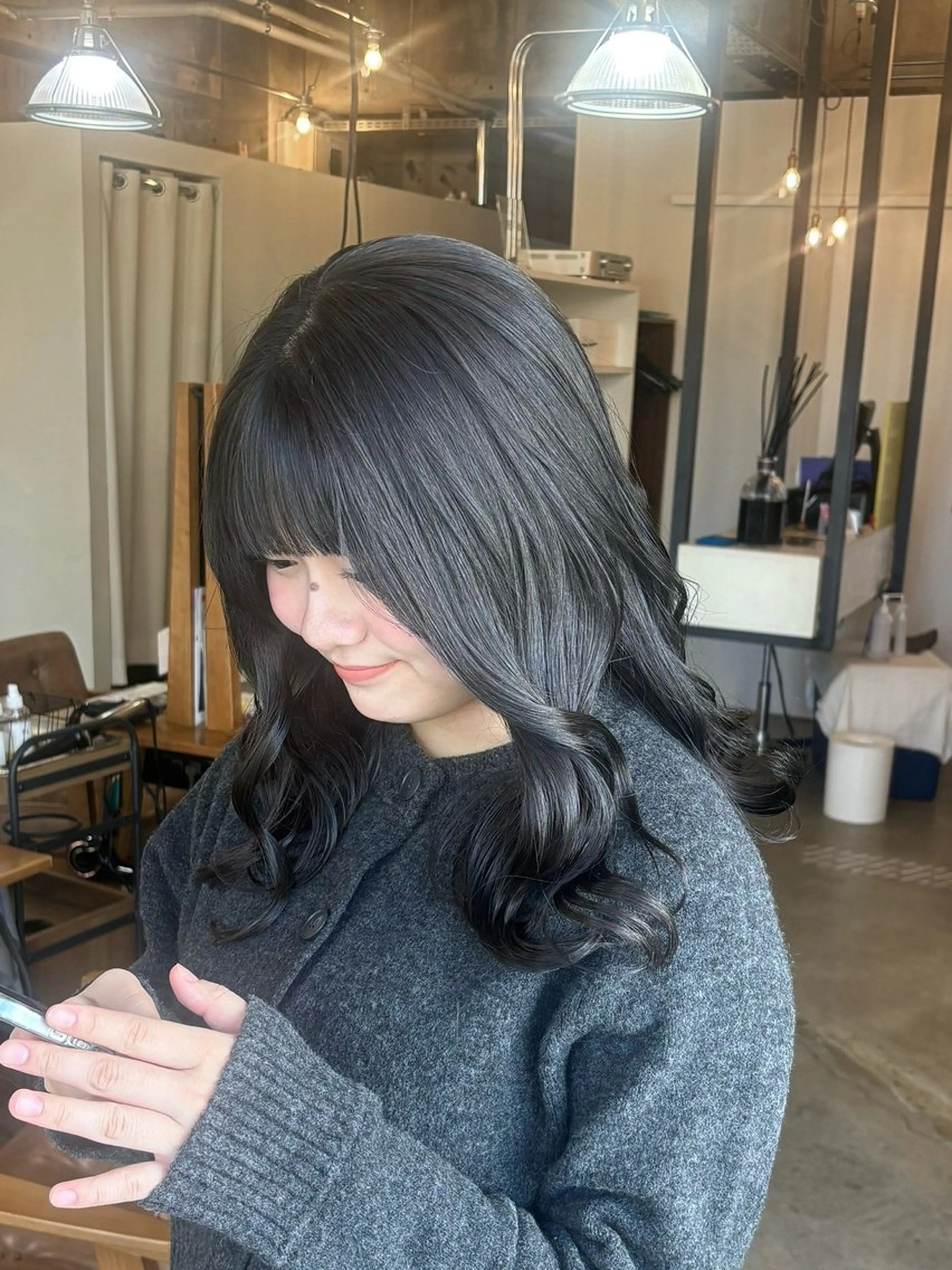 セミロング カラー カット ヘアカラー 堀出 芽衣/垢抜け/美髪のヘアスタイル