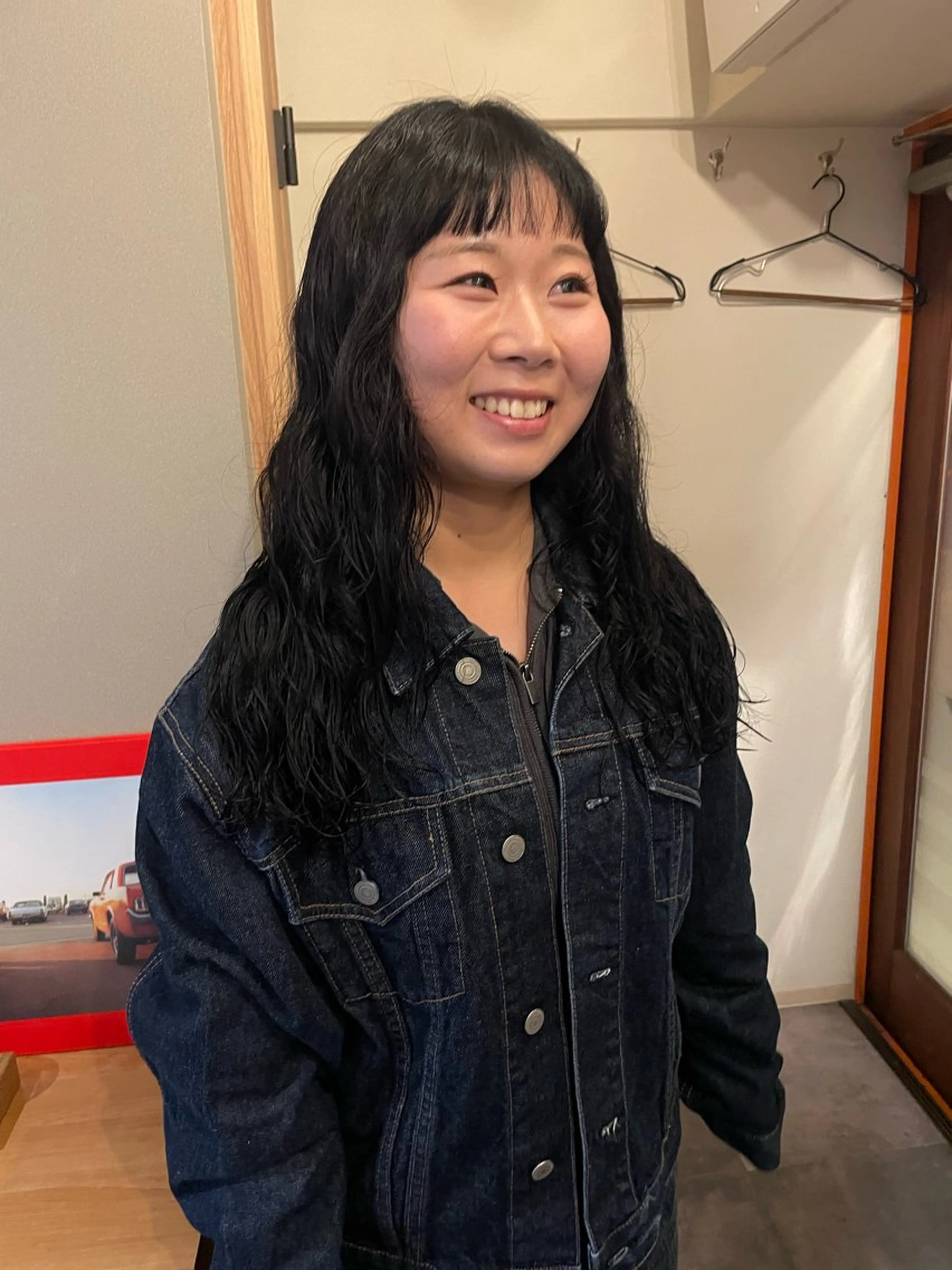 ロング カラー パーマ 土川 陽菜のヘアスタイル