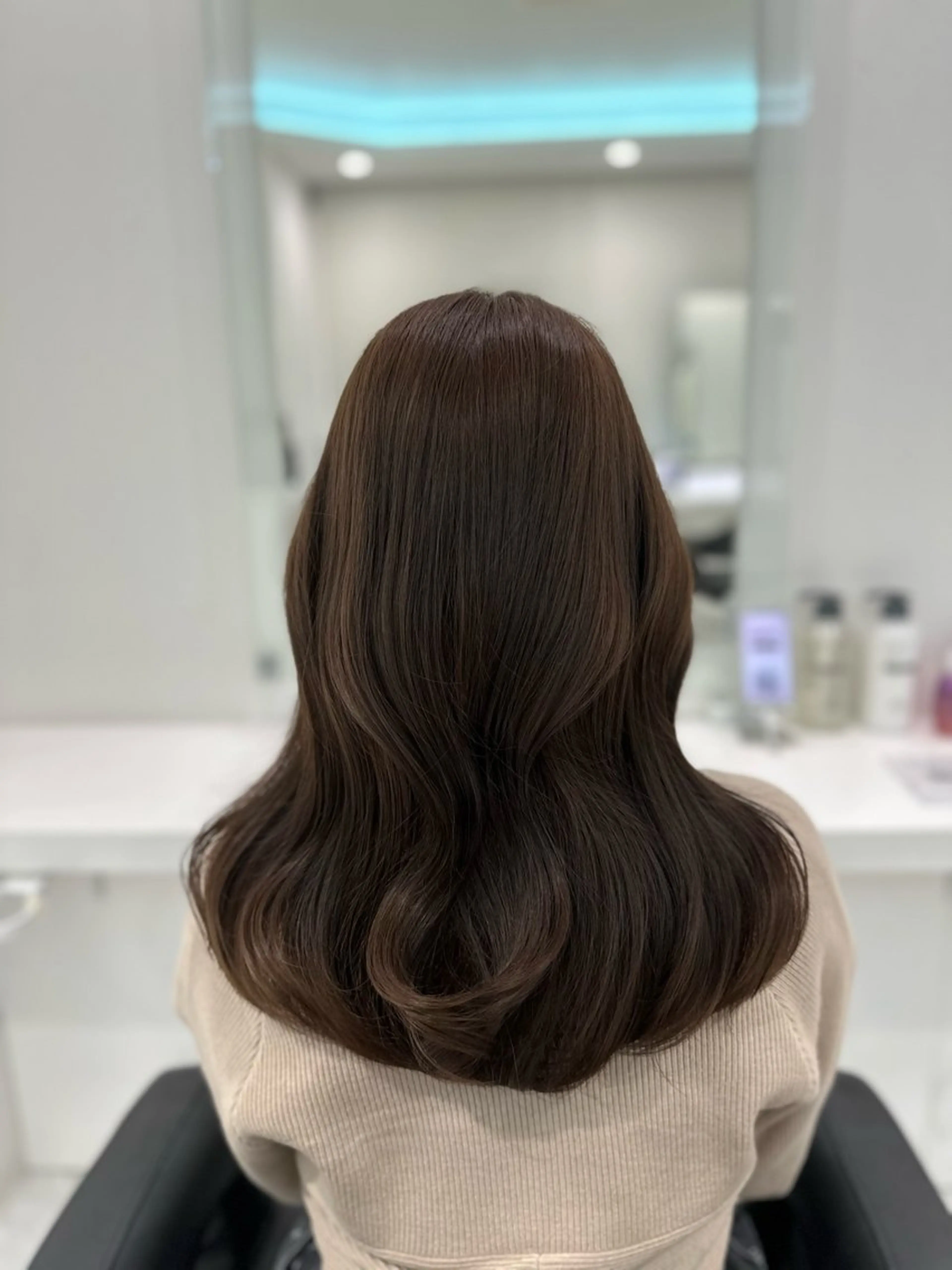 ミディアム カラー ヘアカラー トリートメント ♡上品韓国髪♡ブラ ウン/SAYATOのヘアスタイル