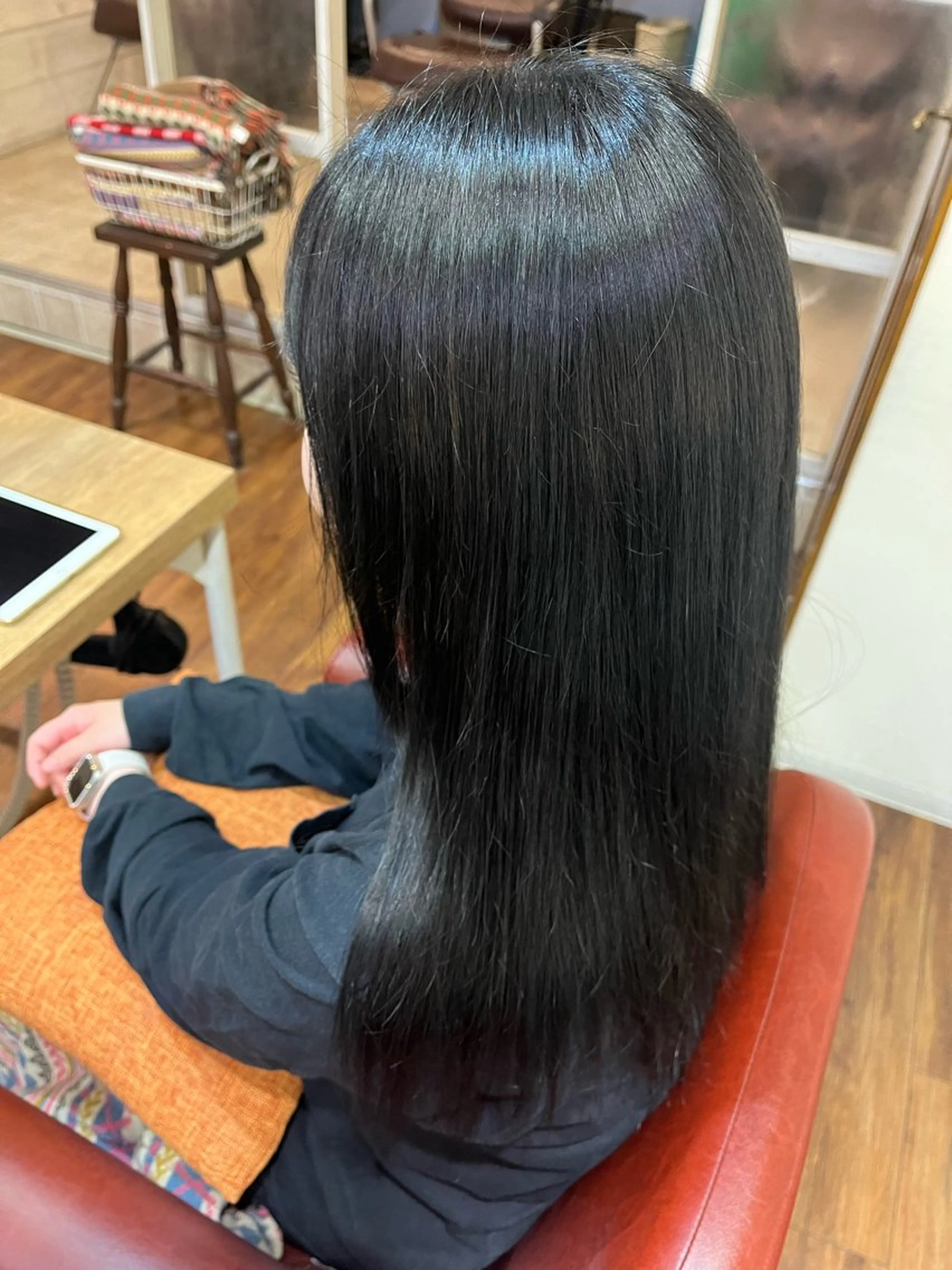 🖤黒染めじゃない就活応援カラー🖤ワンカラー➕3stepトリートメントの写真