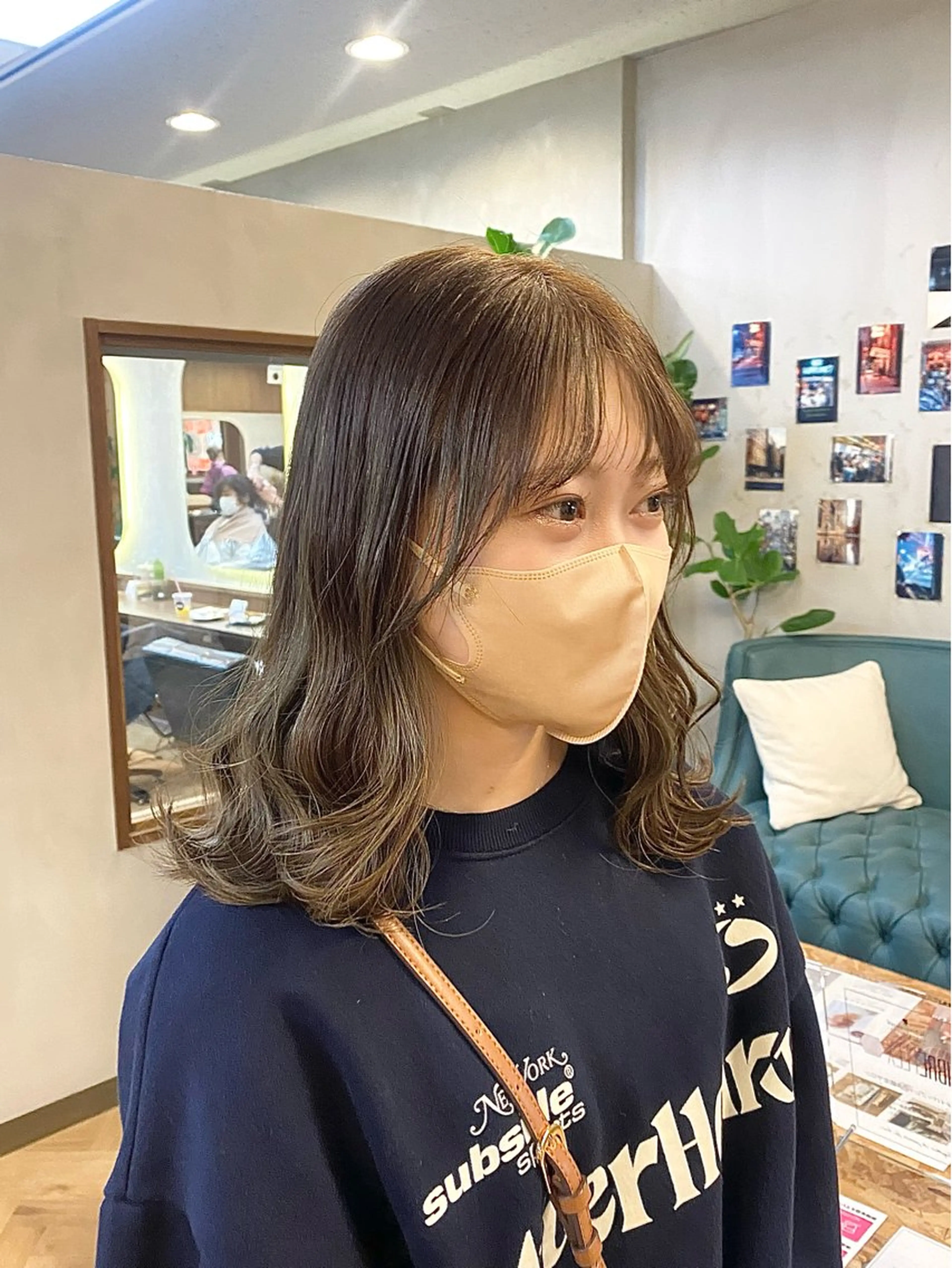 ミディアム カラー ヘアアレンジ カット ヘアカラー トリートメント ハル🌸柔色/ ブリーチなし/艶髪のヘアスタイル