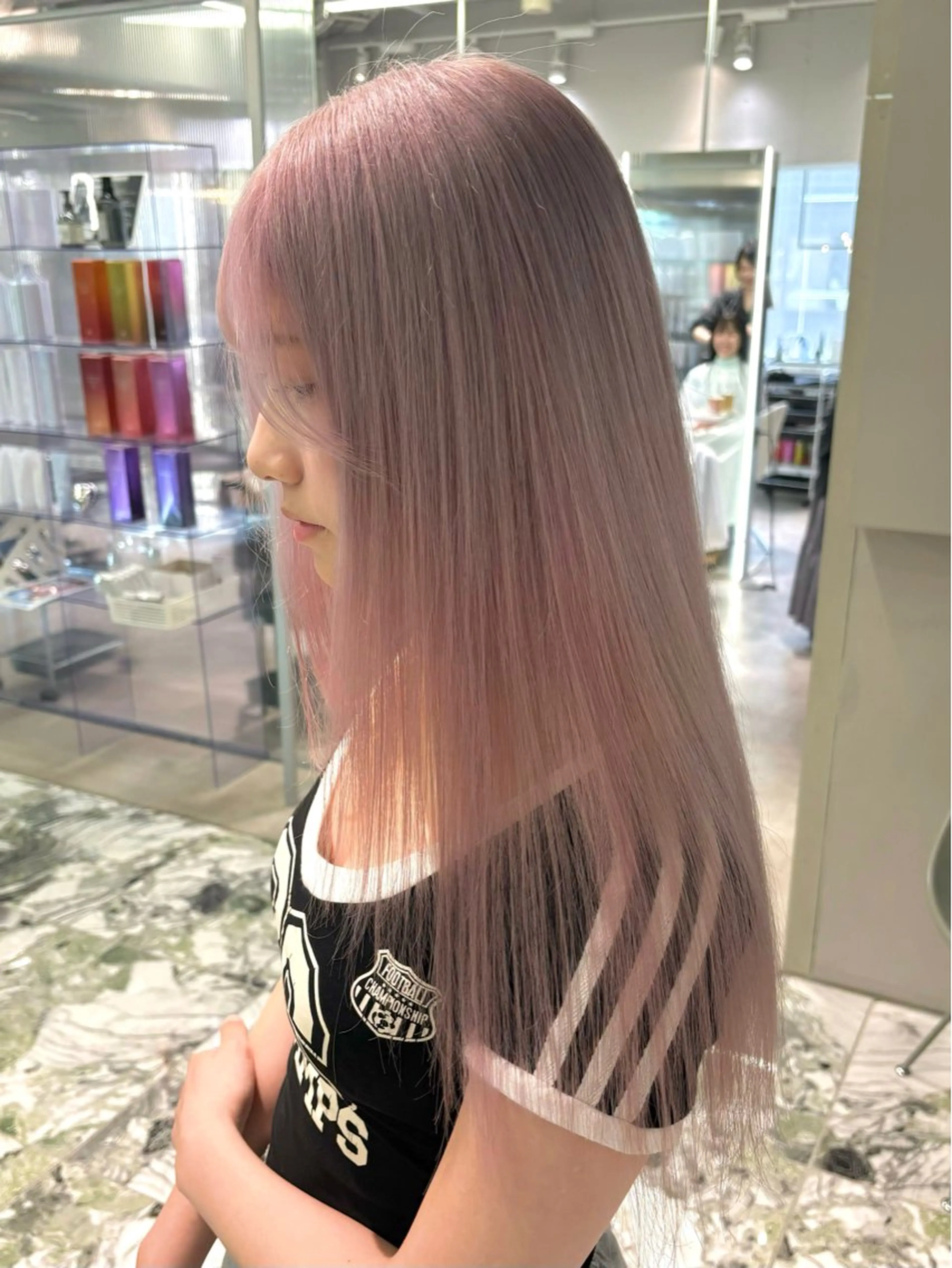 ロング カラー ピンクカラー 名古屋/レイヤー /RYOUICHI/のヘアスタイル